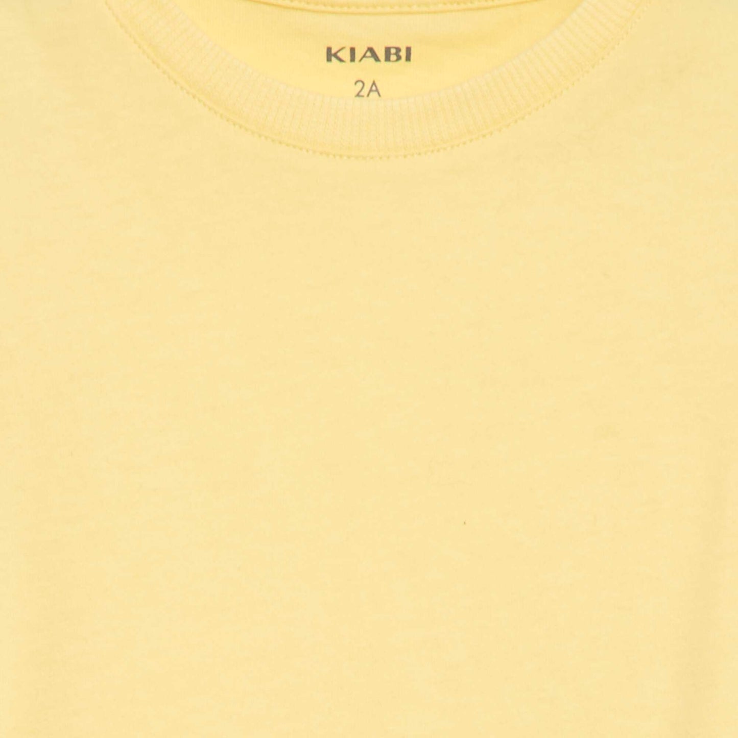 T-shirt uni en jersey coton JAUNE