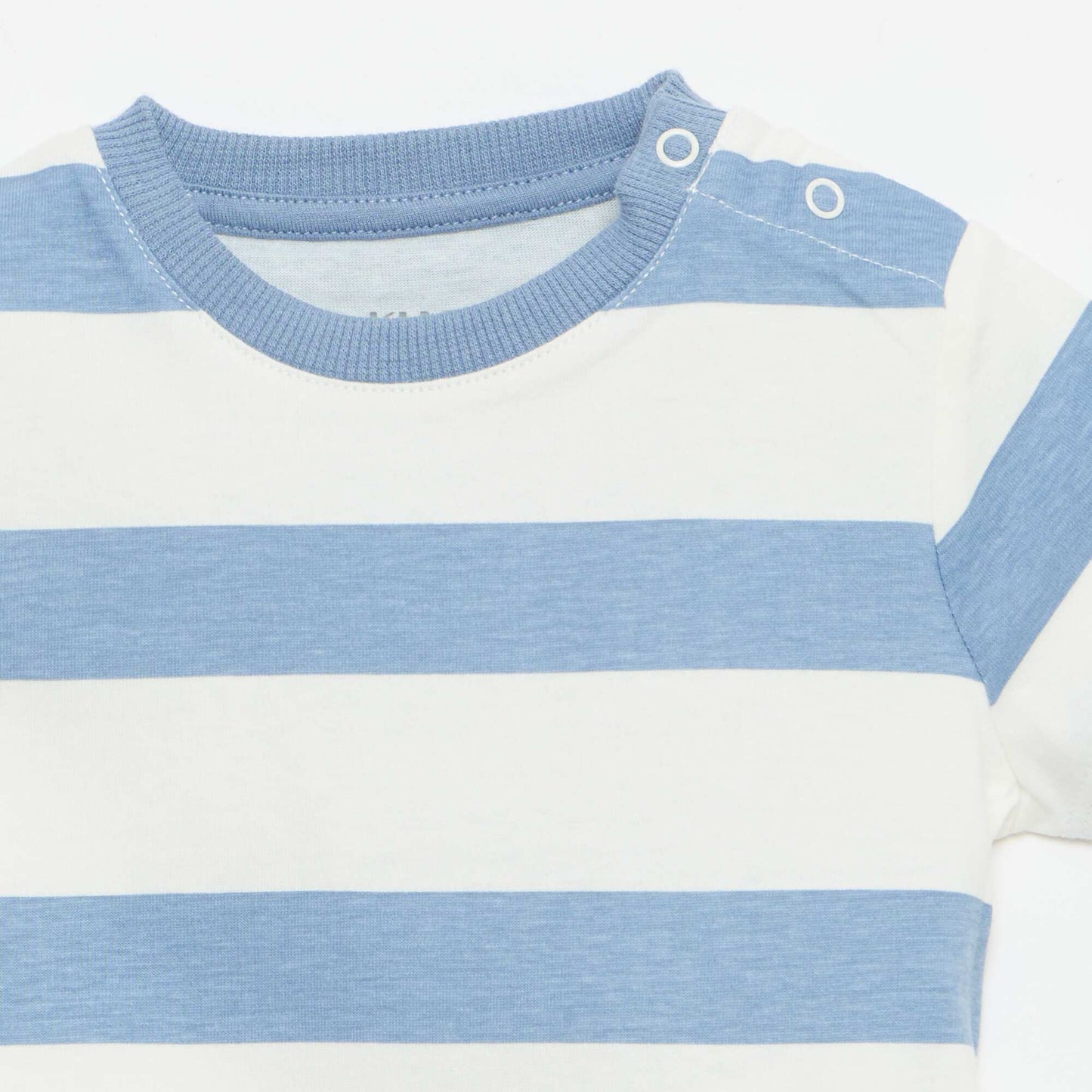 T-shirt uni en jersey coton BLEU