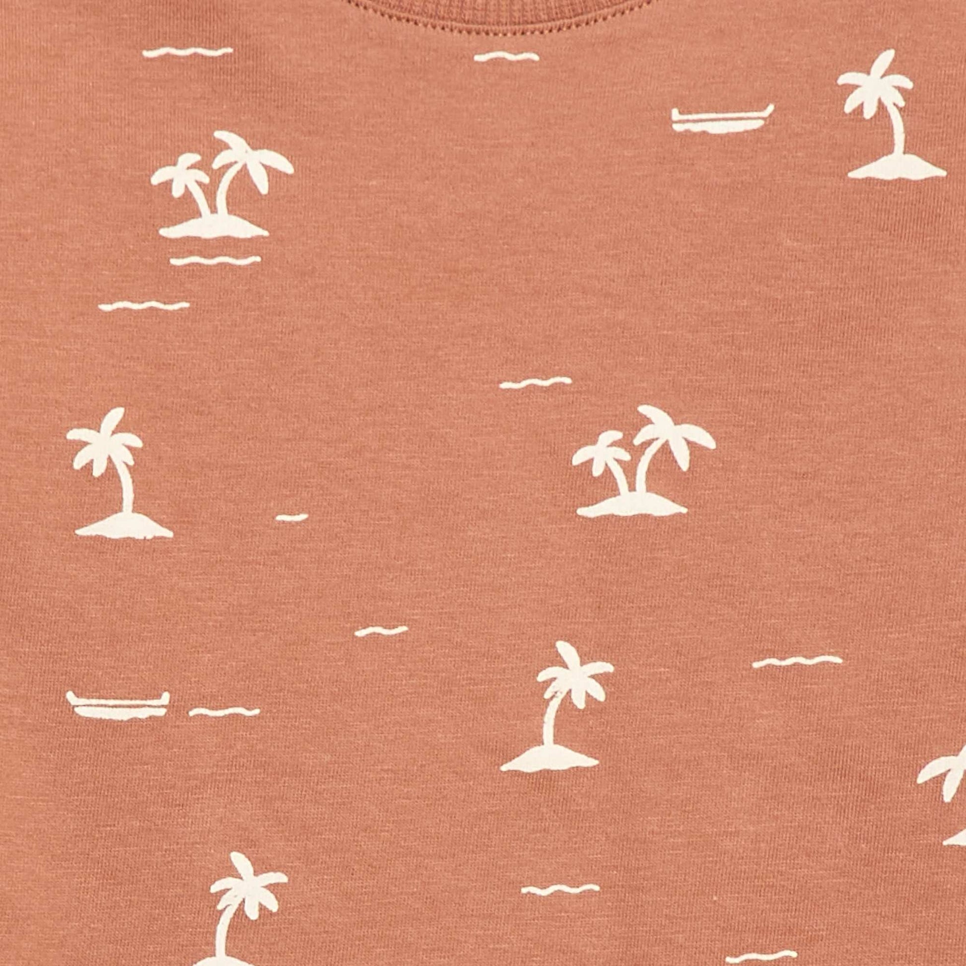 T-shirt uni en jersey coton MARRON
