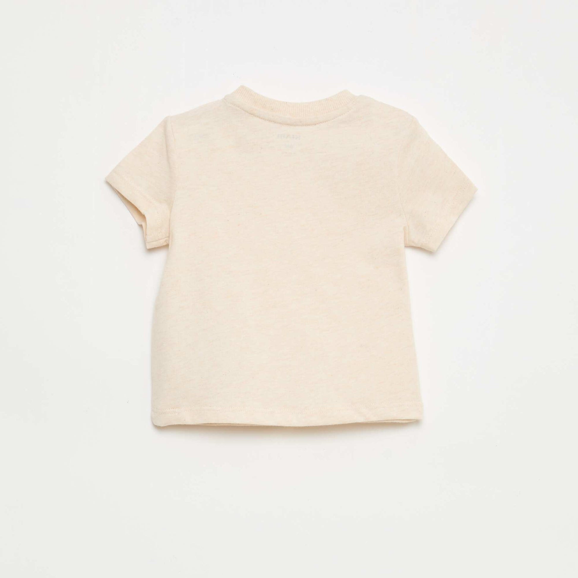 T-shirt uni en jersey coton BEIGE