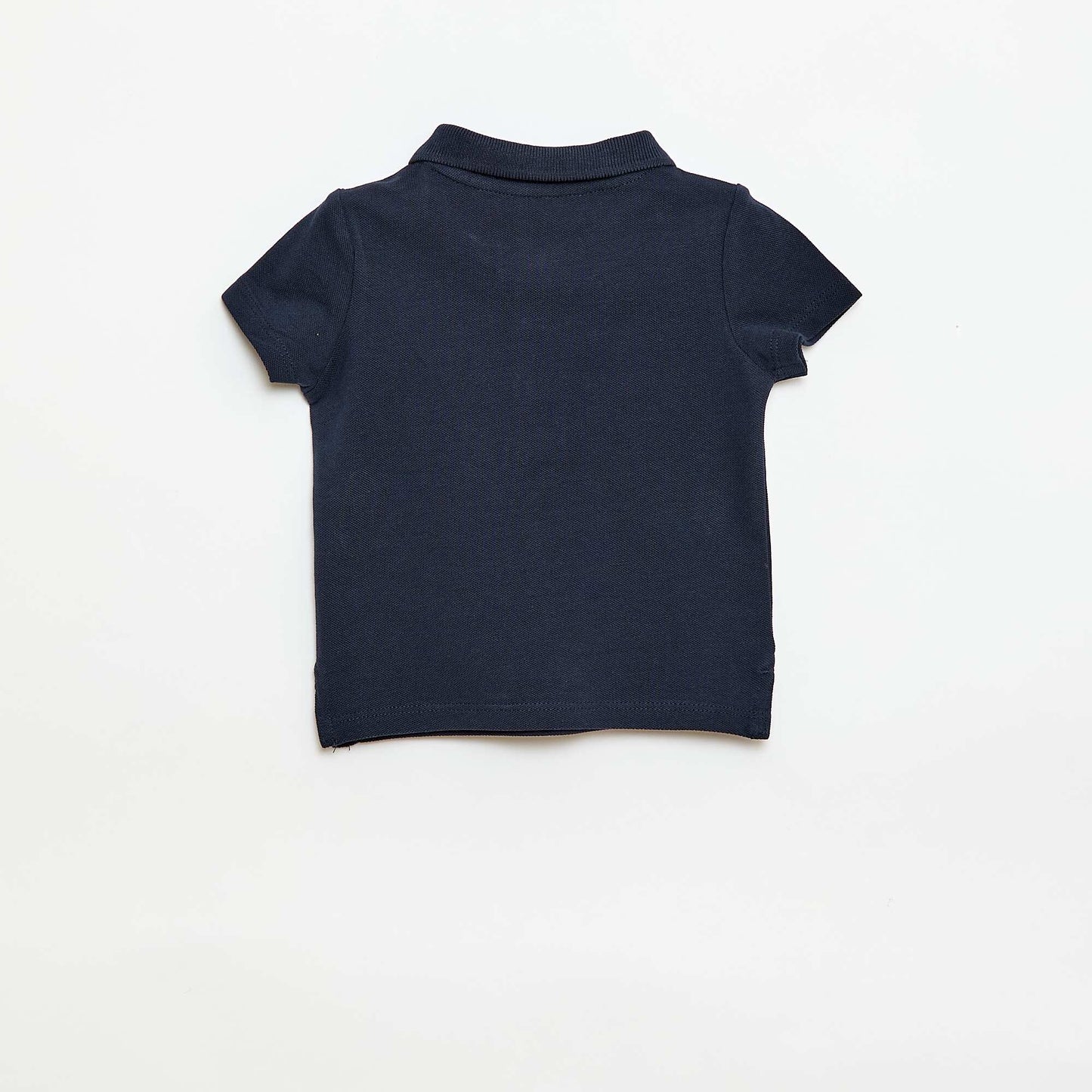 Polo en coton piqué à manches courtes BLEU