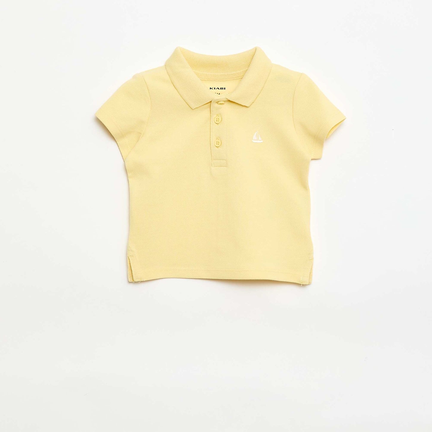 Polo en coton piqué à manches courtes JAUNE