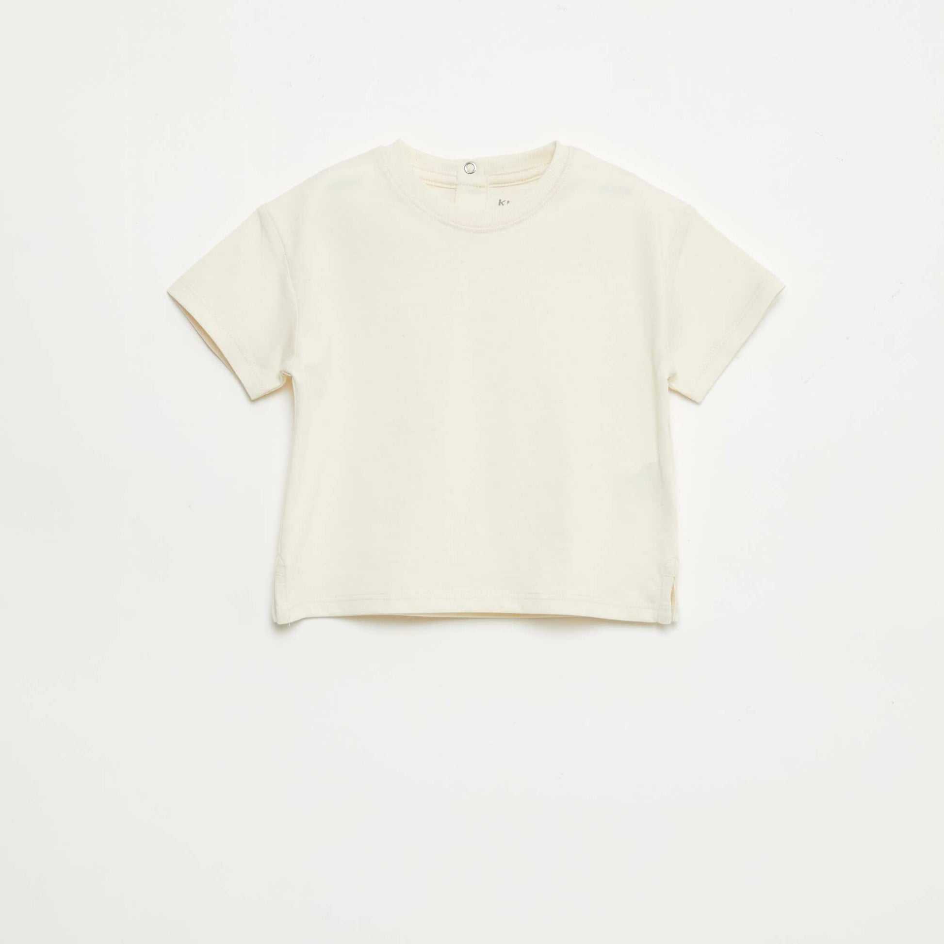 T-shirt uni sans manches ECRU