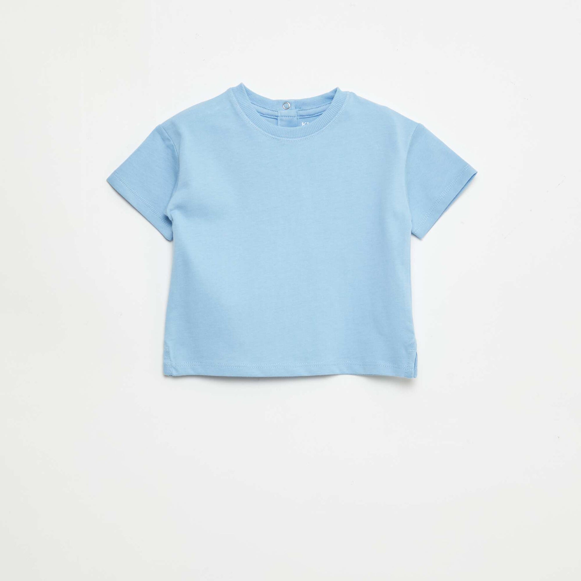 T-shirt uni sans manches BLEU