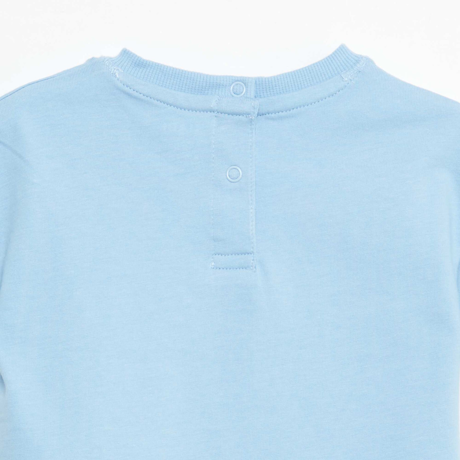 T-shirt uni sans manches BLEU