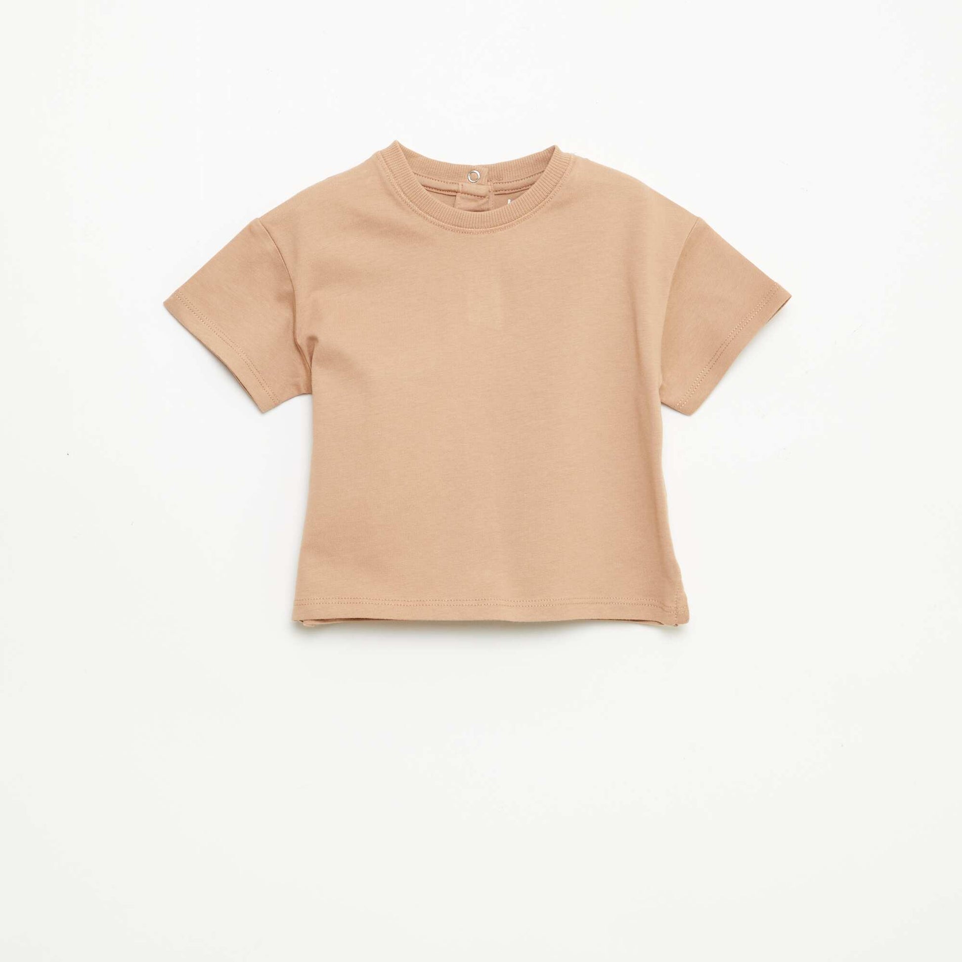 T-shirt uni sans manches BEIGE