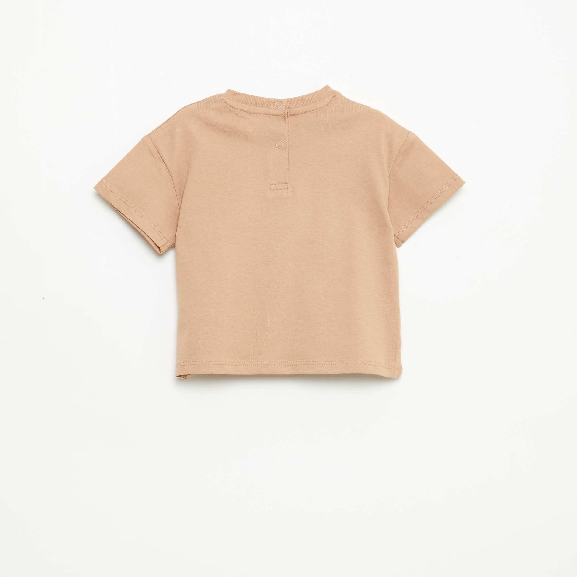 T-shirt uni sans manches BEIGE