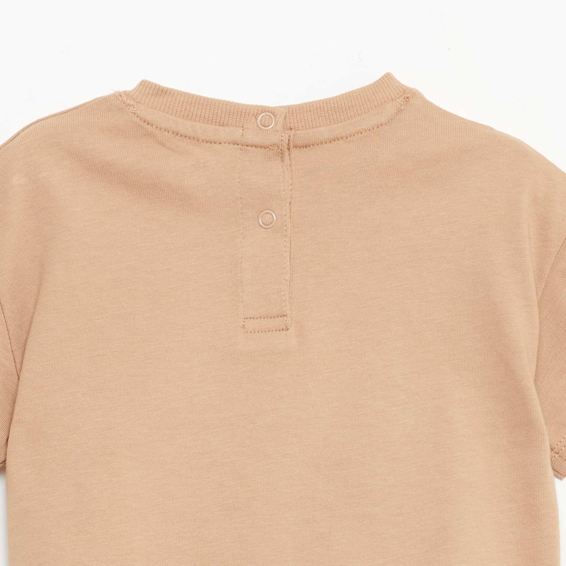 T-shirt uni sans manches BEIGE