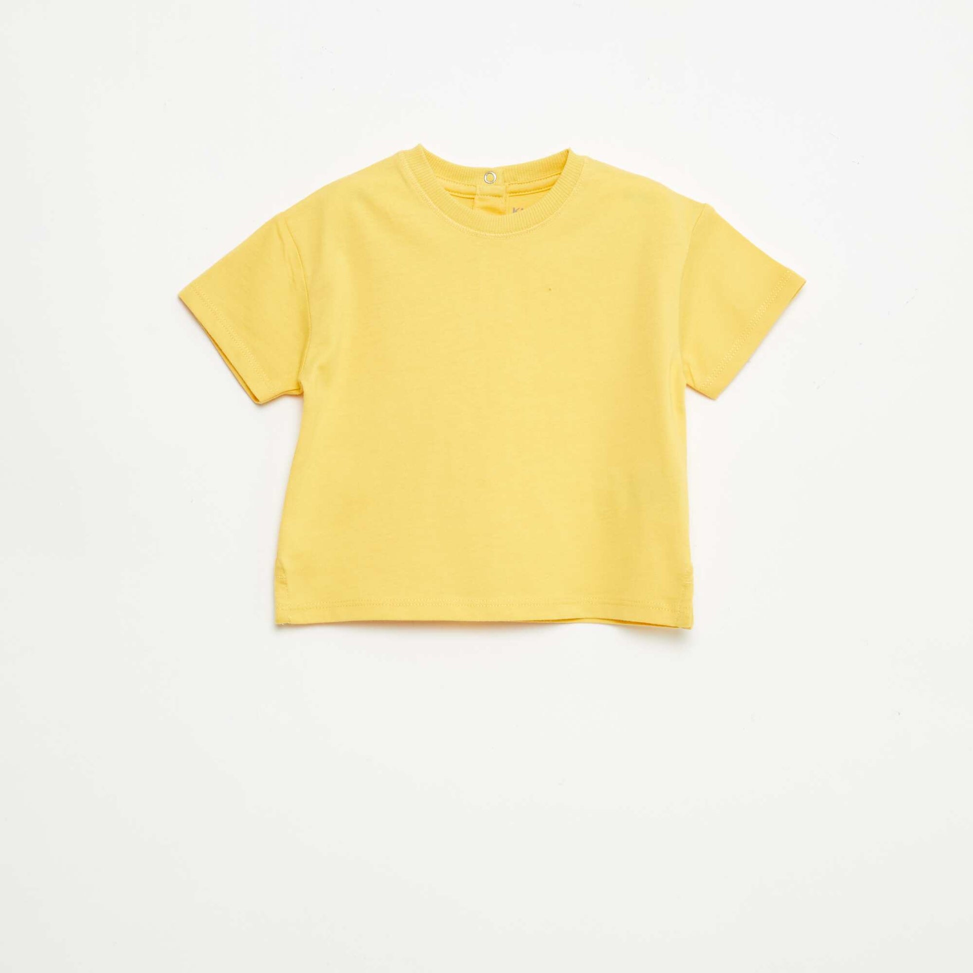 T-shirt uni sans manches JAUNE