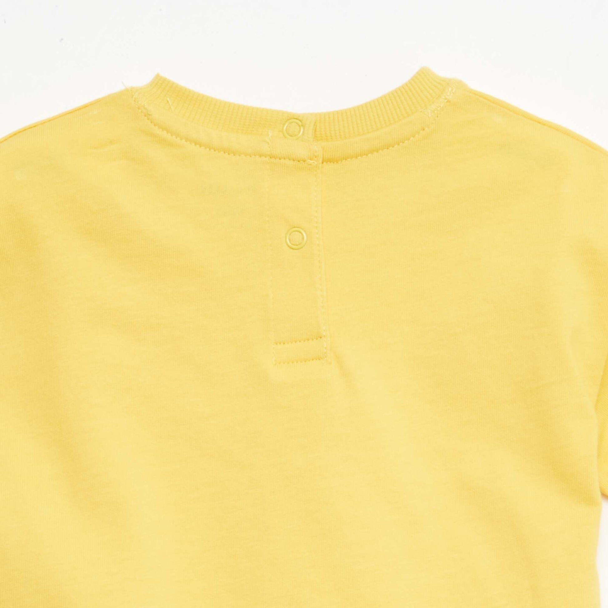 T-shirt uni sans manches JAUNE