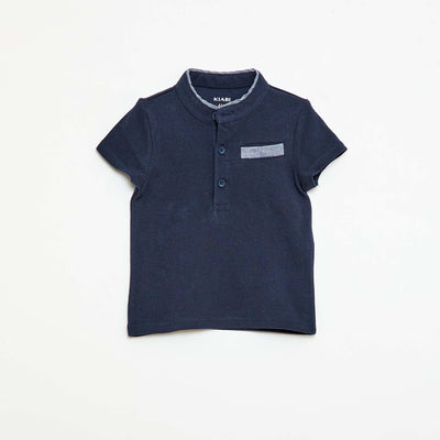Polo à manches courtes BLEU