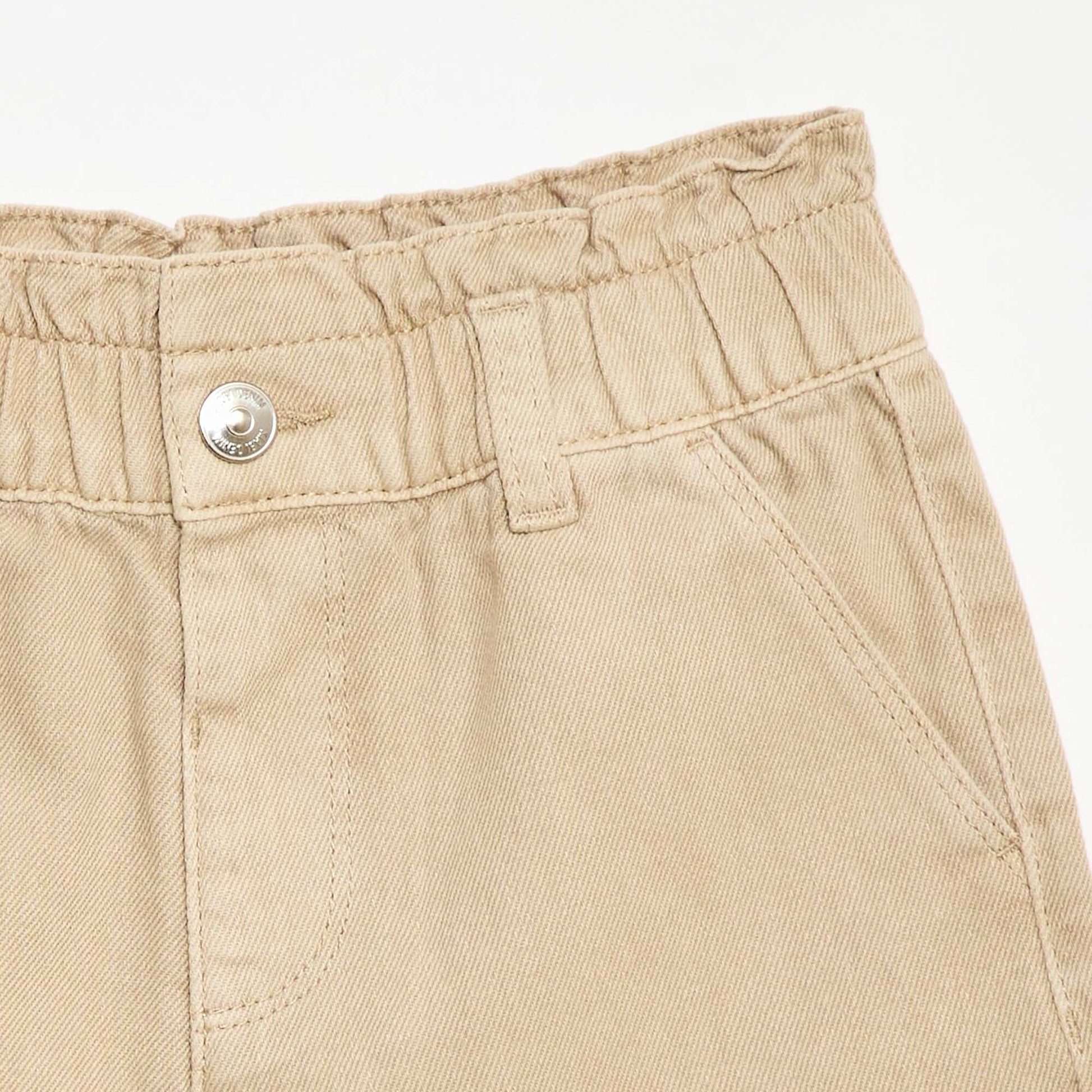 Short en twill uni BEIGE