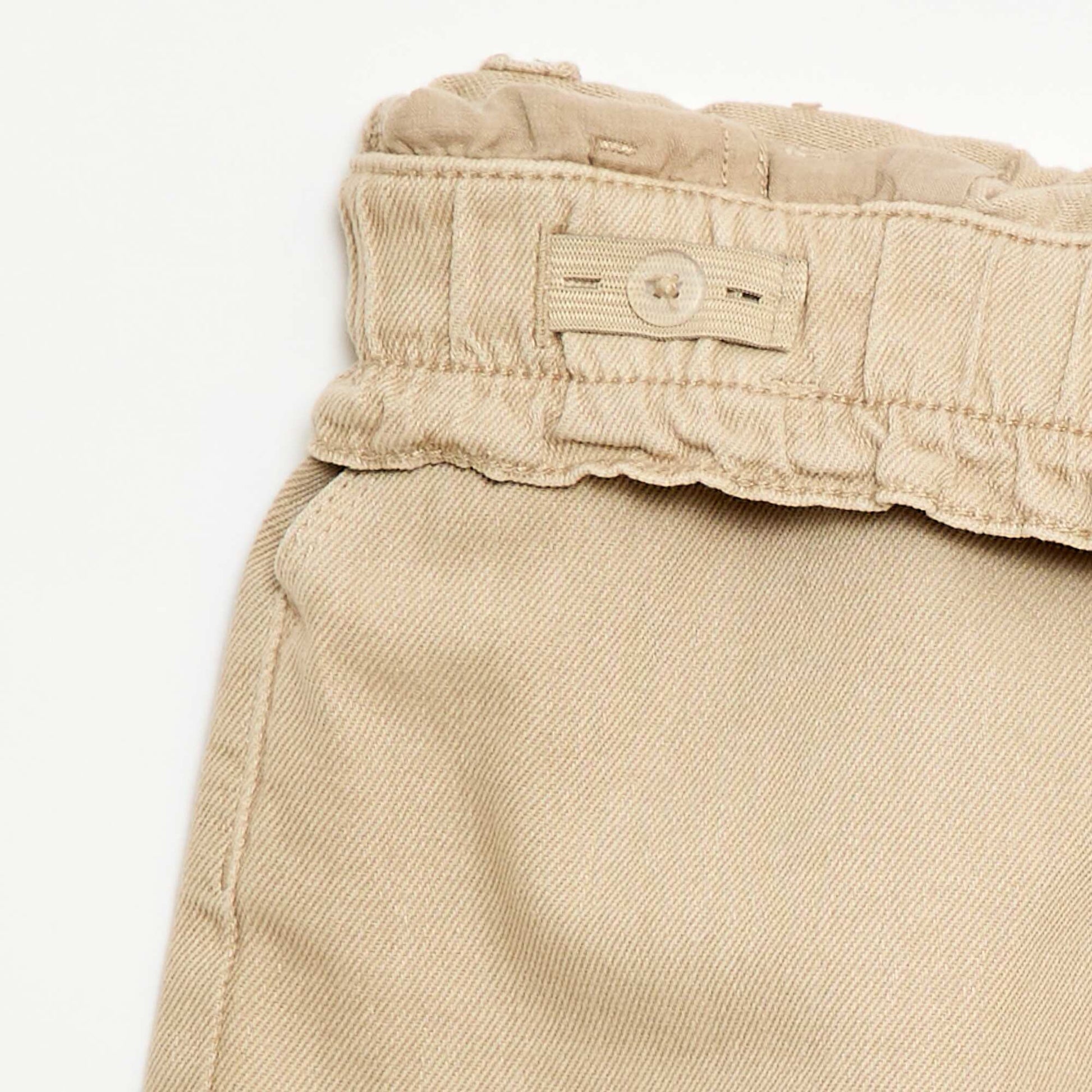 Short en twill uni BEIGE