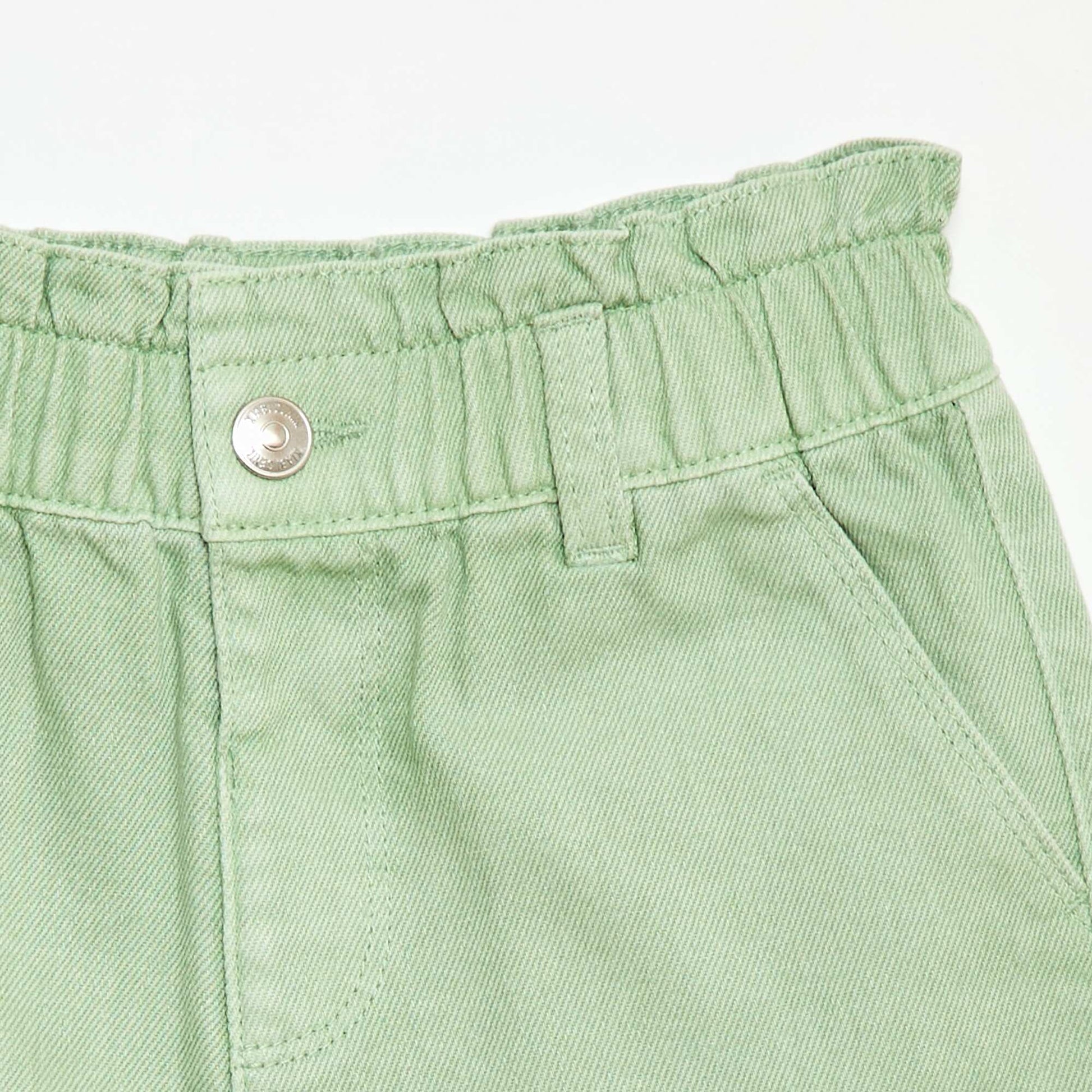Short en twill uni VERT