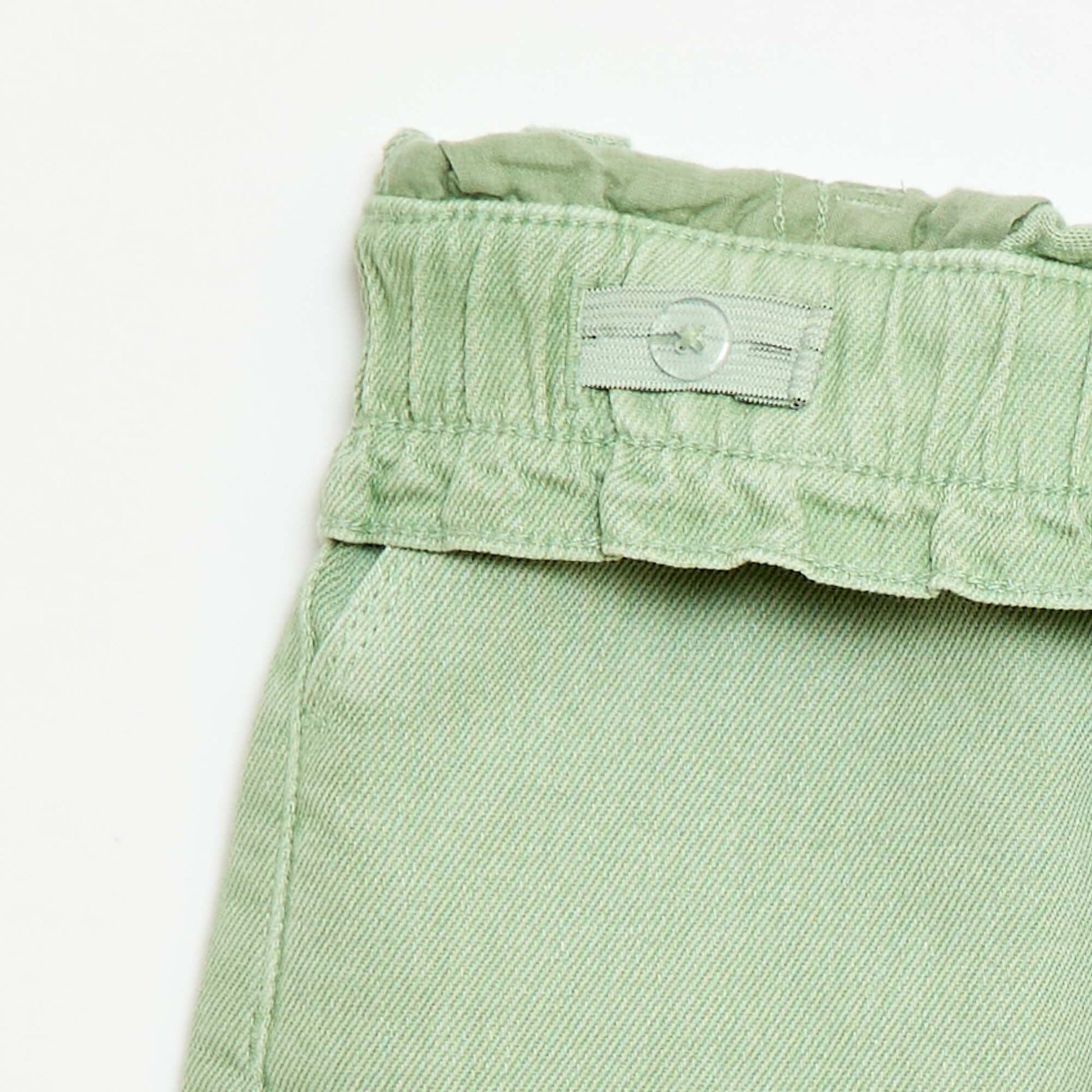 Short en twill uni VERT