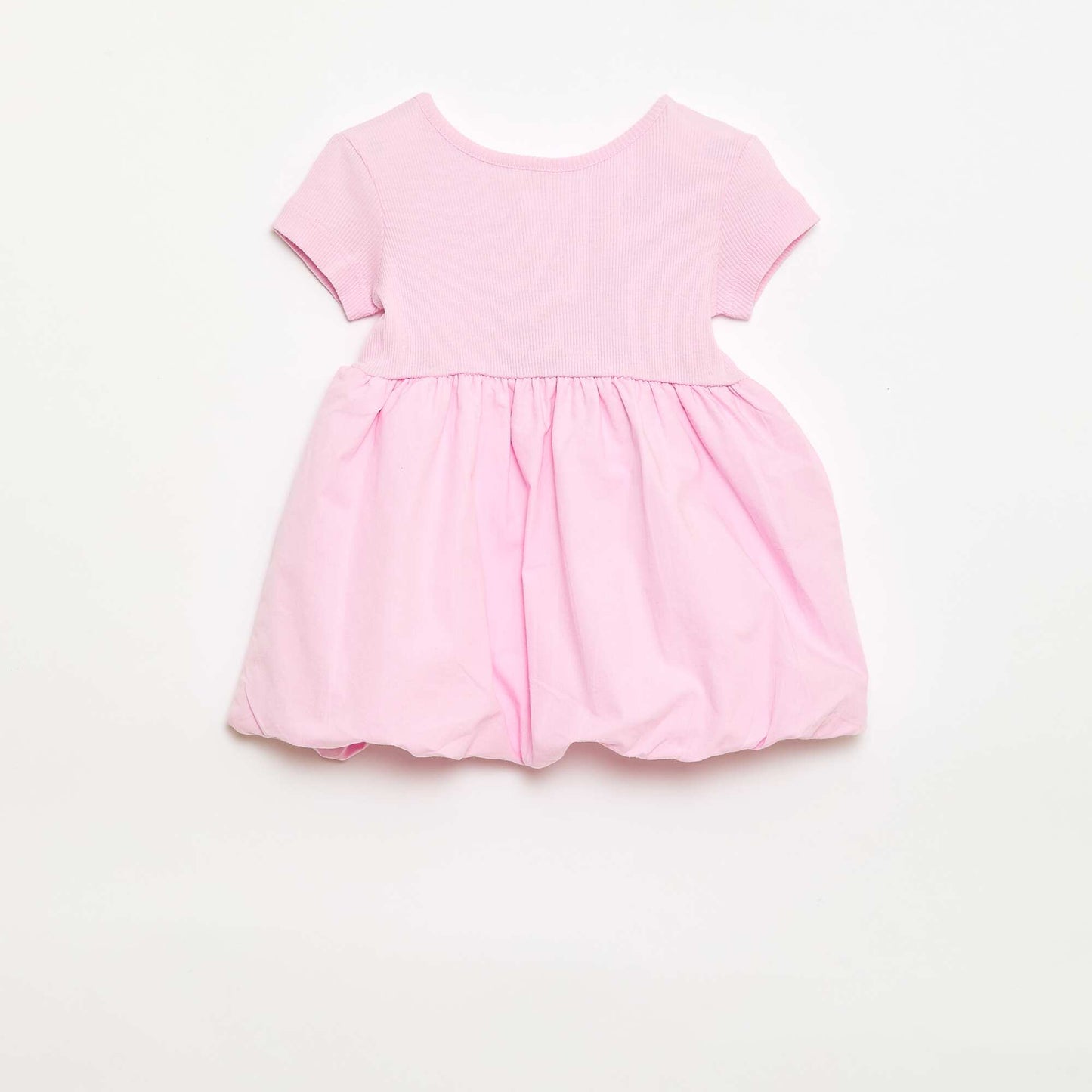 Robe à manches courtes forme boule ROSE