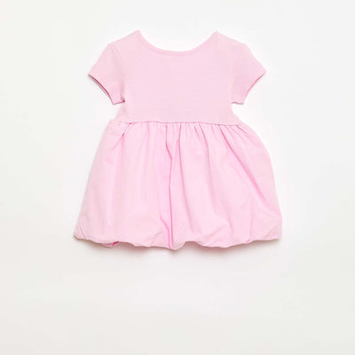 Robe à manches courtes forme boule ROSE