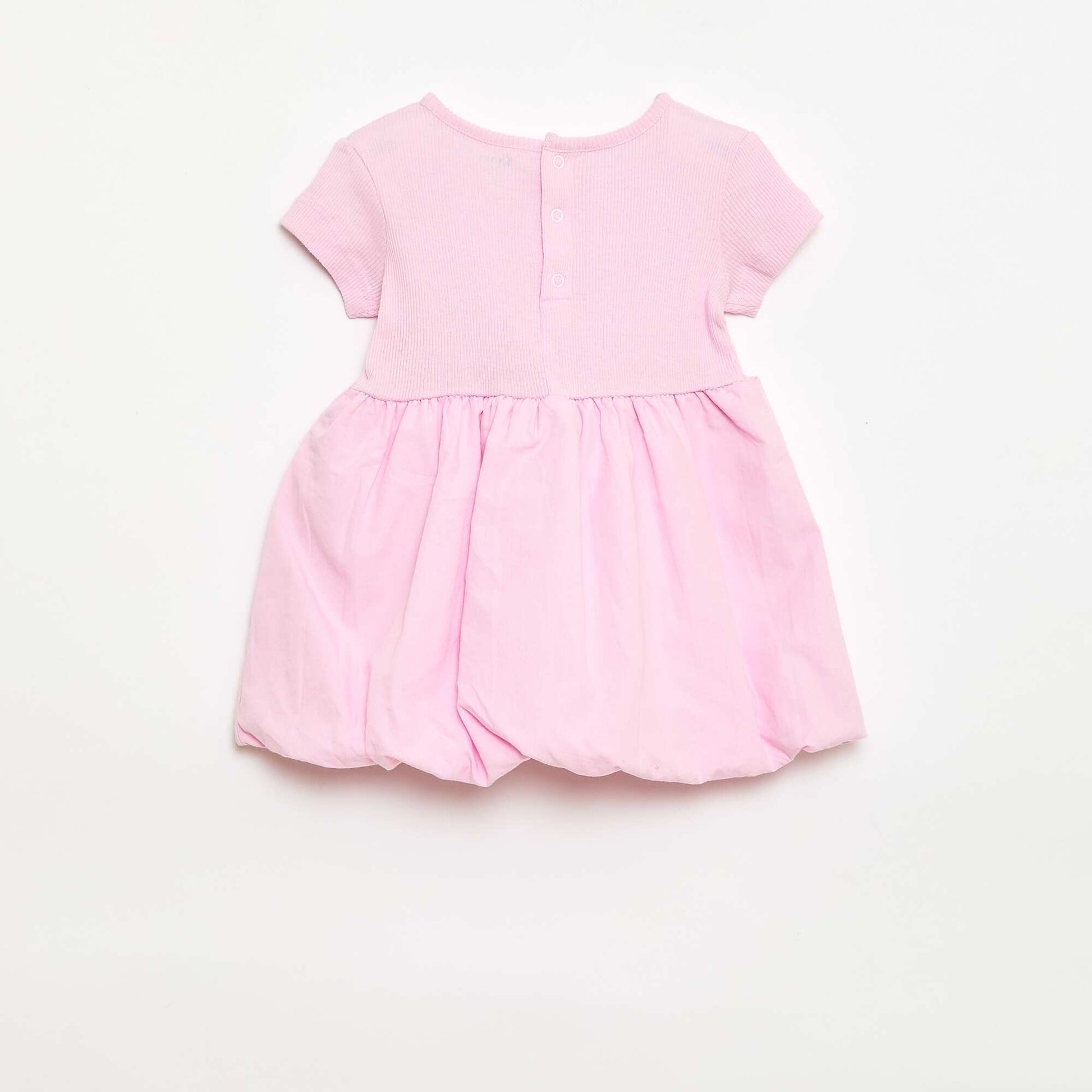 Robe à manches courtes forme boule ROSE