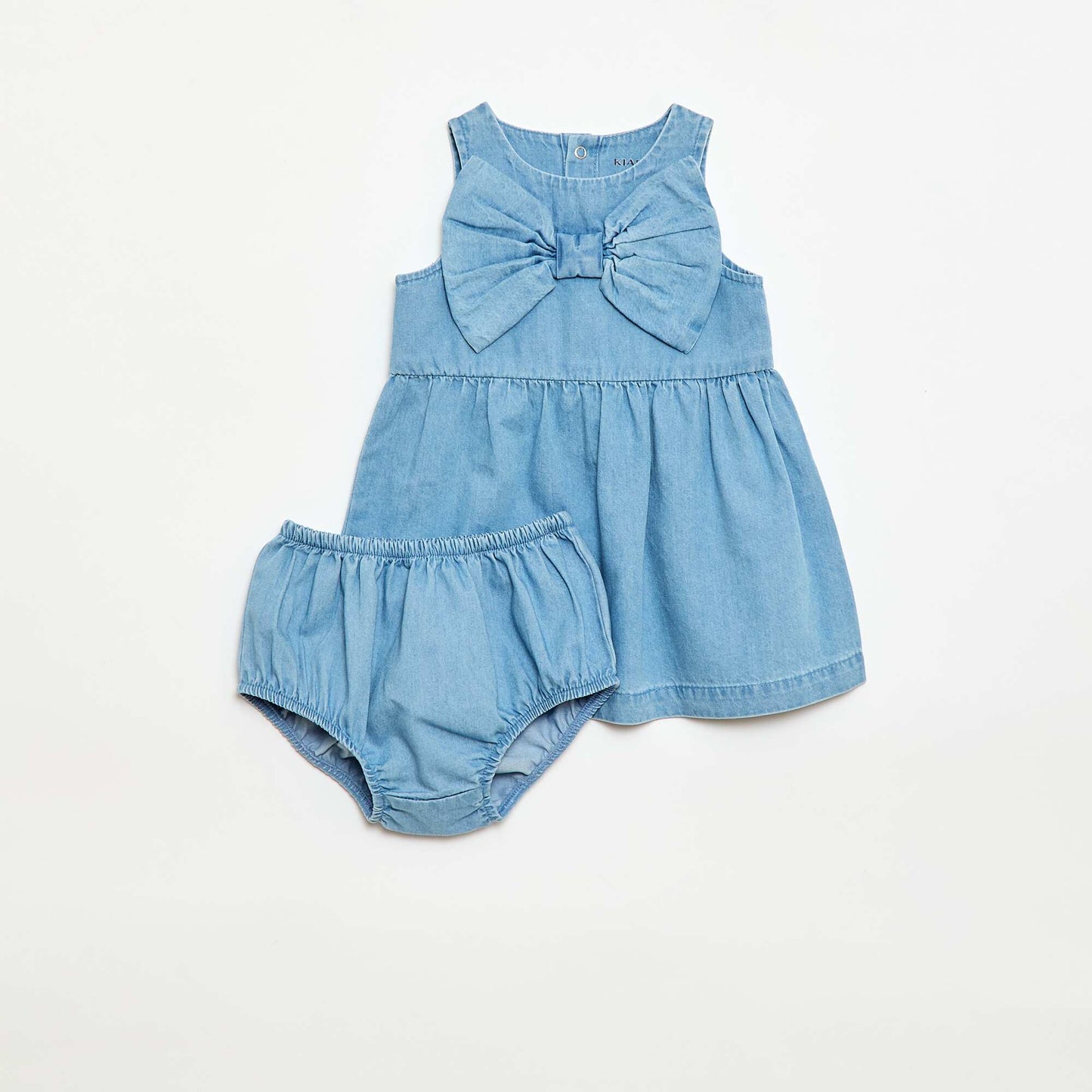 Ensemble denim robe + culotte BLEU