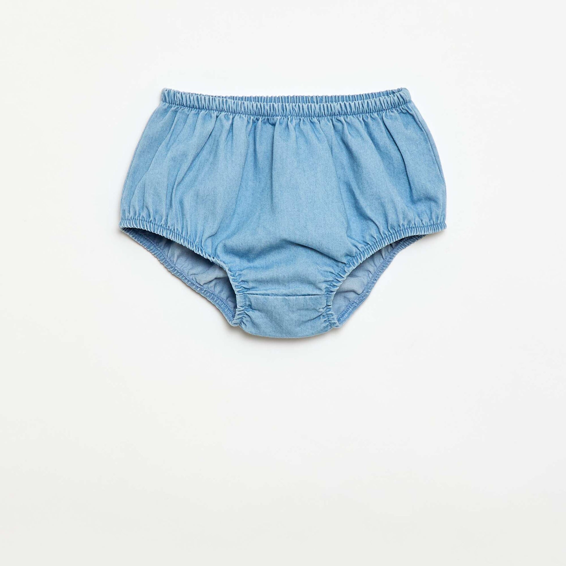 Ensemble denim robe + culotte BLEU