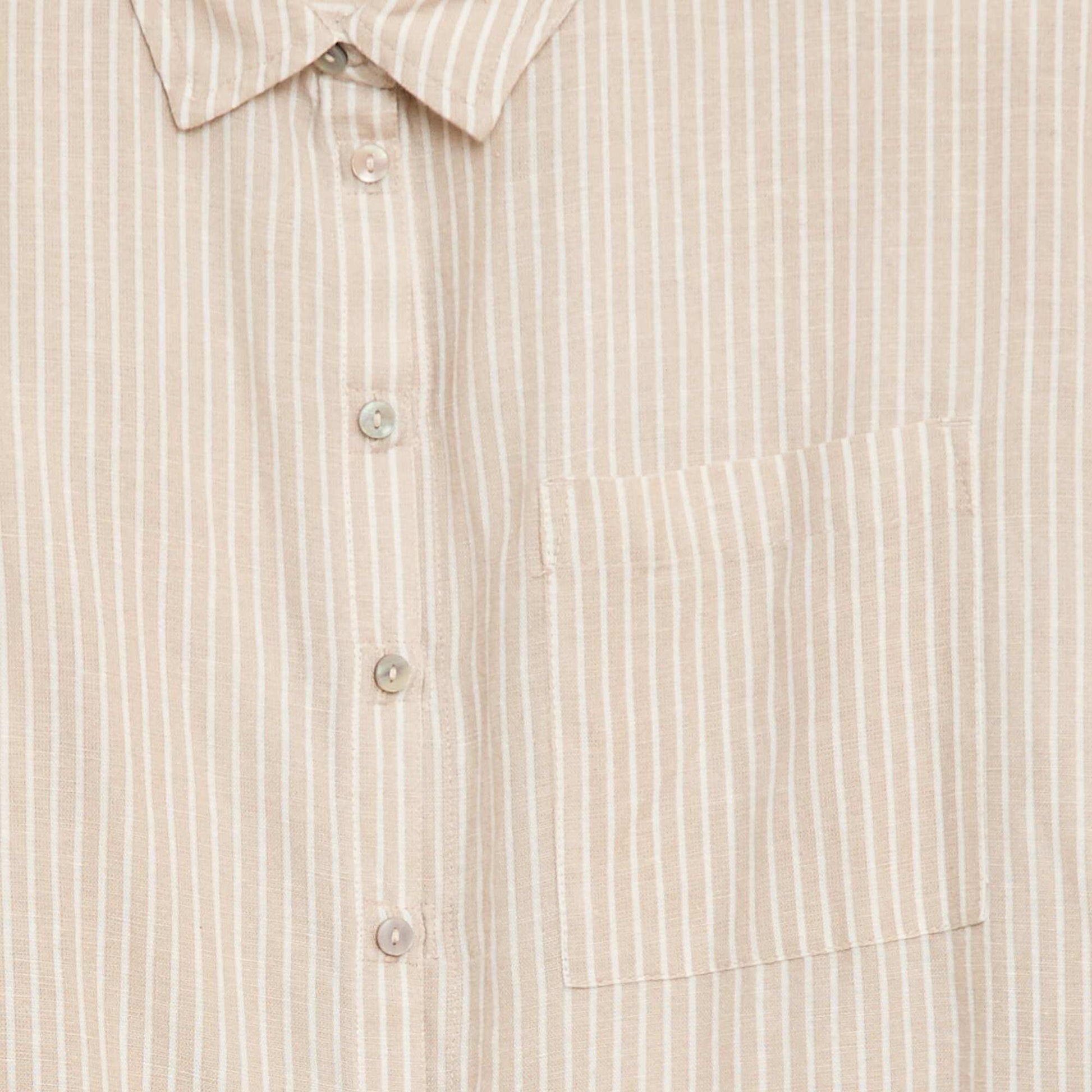 Chemise droite à rayures - So Easy BEIGE