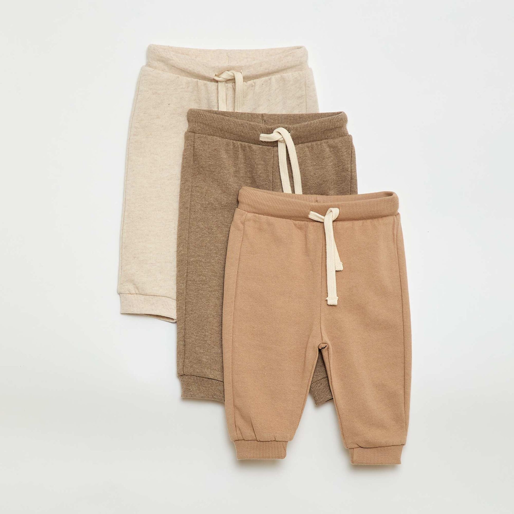 Lot de 3 pantalons de jogging BEIGE