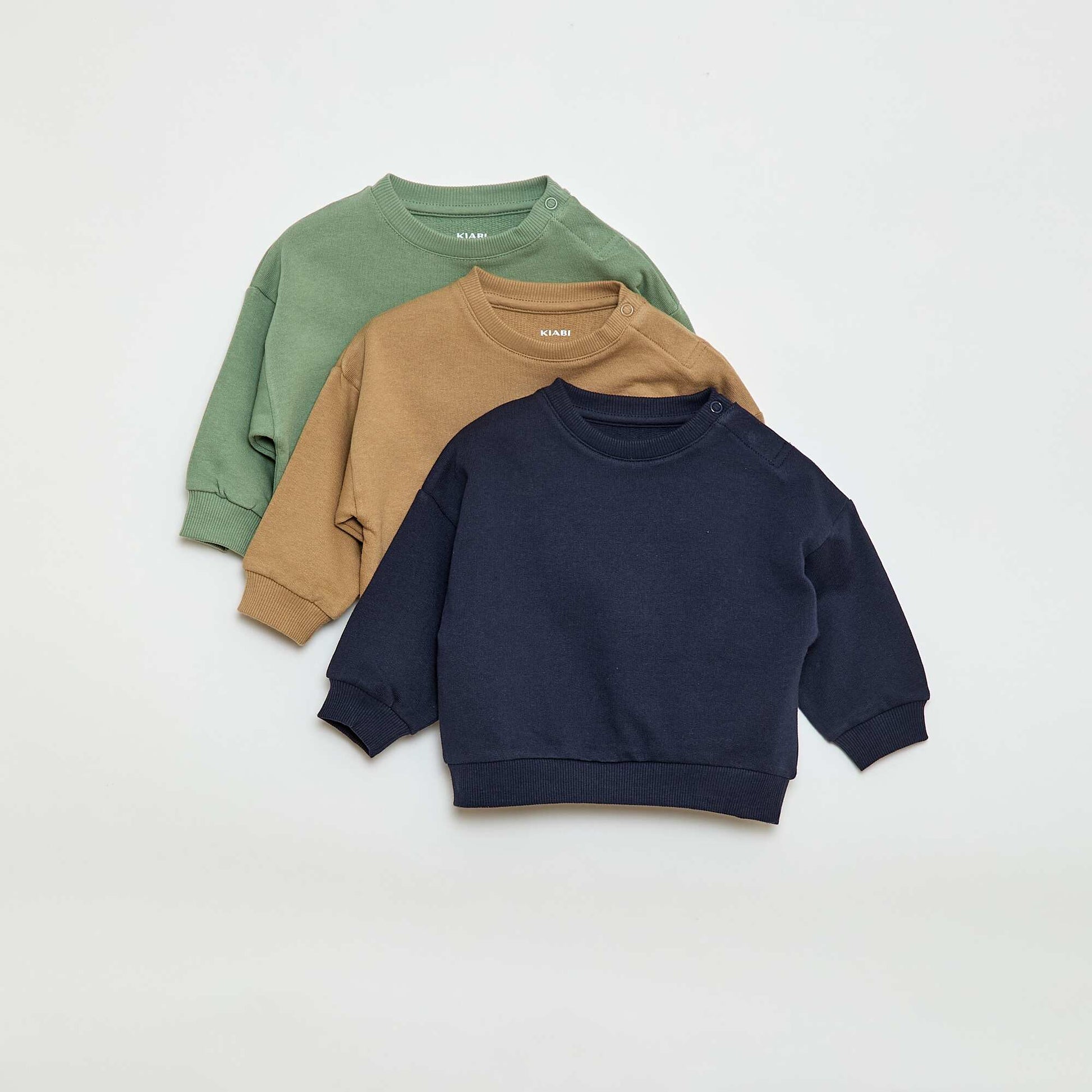 Lot de 3 sweats unis BEIGE