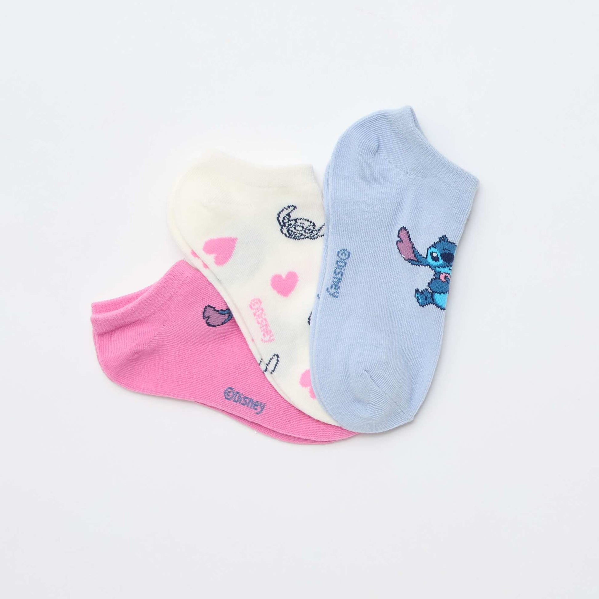 Lot de 3 paires de chaussettes invisibles 'Disney' ROSE