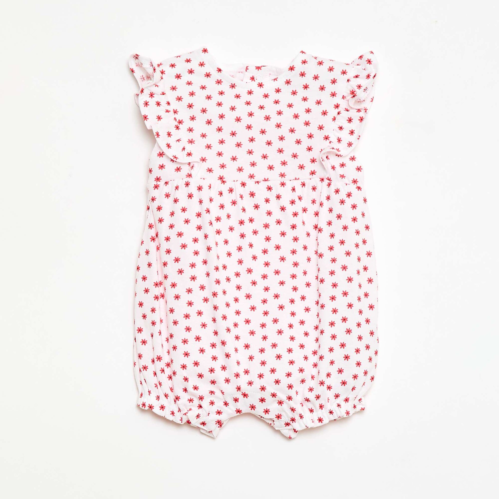 Barboteuse imprimée en jersey de coton ROUGE