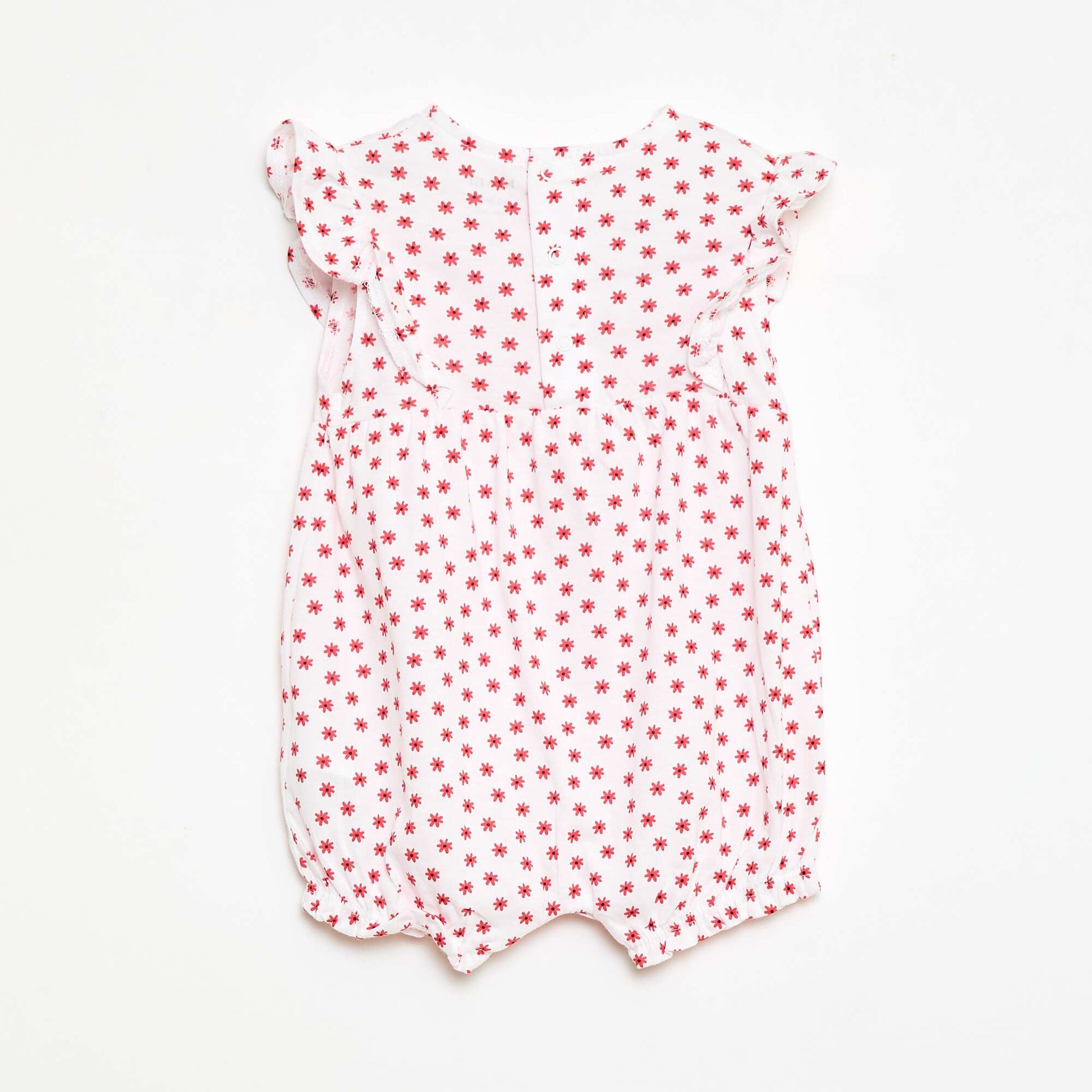 Barboteuse imprimée en jersey de coton ROUGE