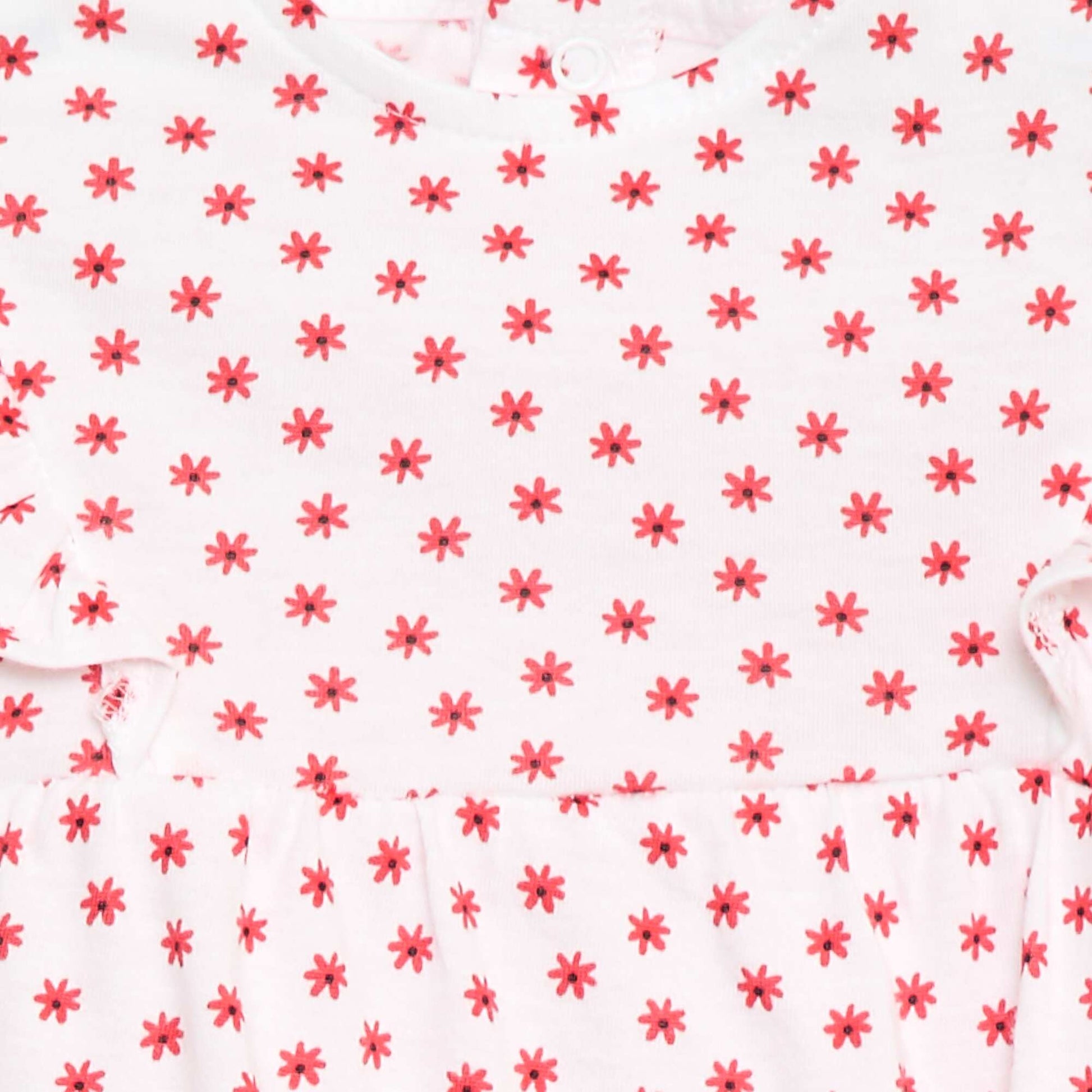 Barboteuse imprimée en jersey de coton ROUGE