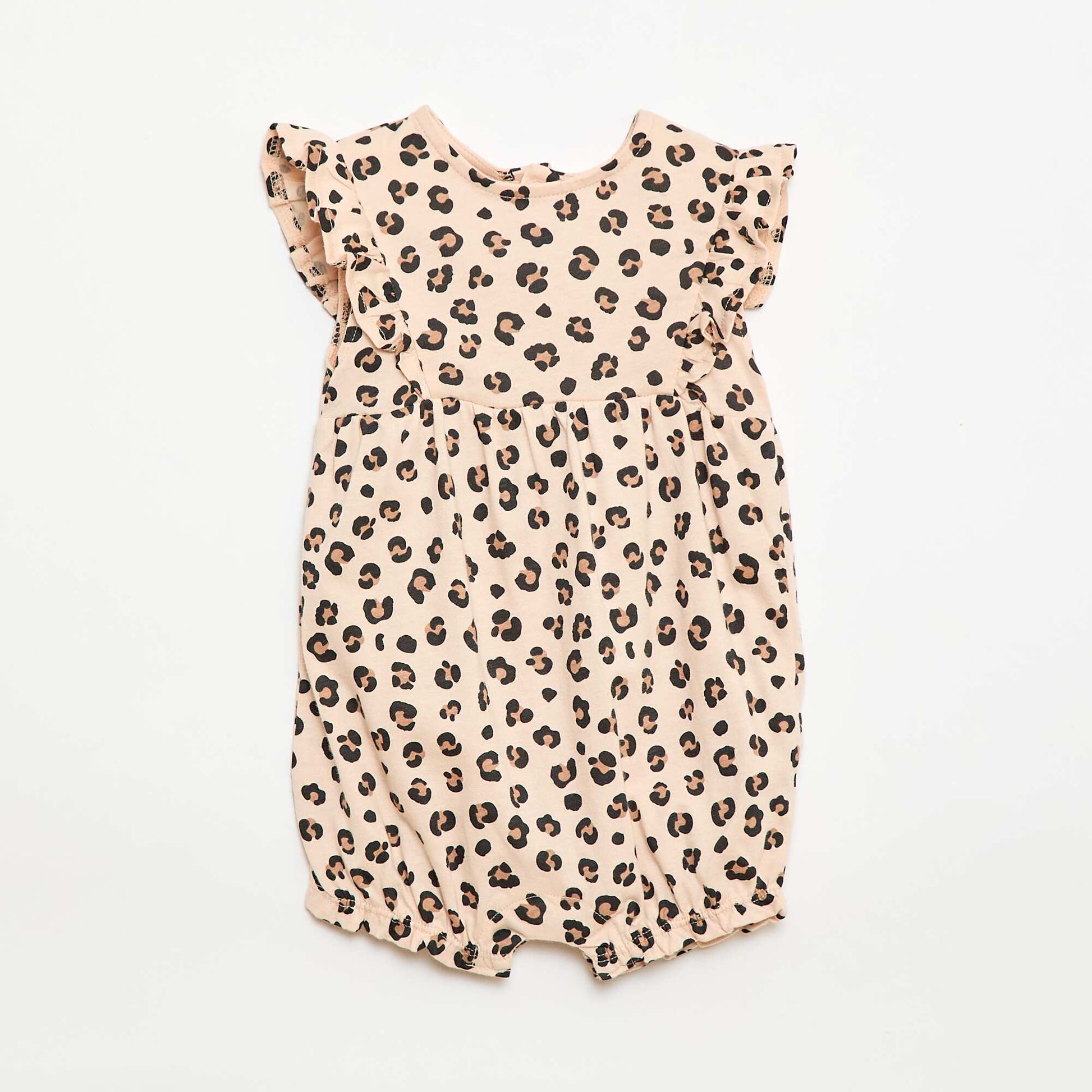 Barboteuse imprimée en jersey de coton BEIGE