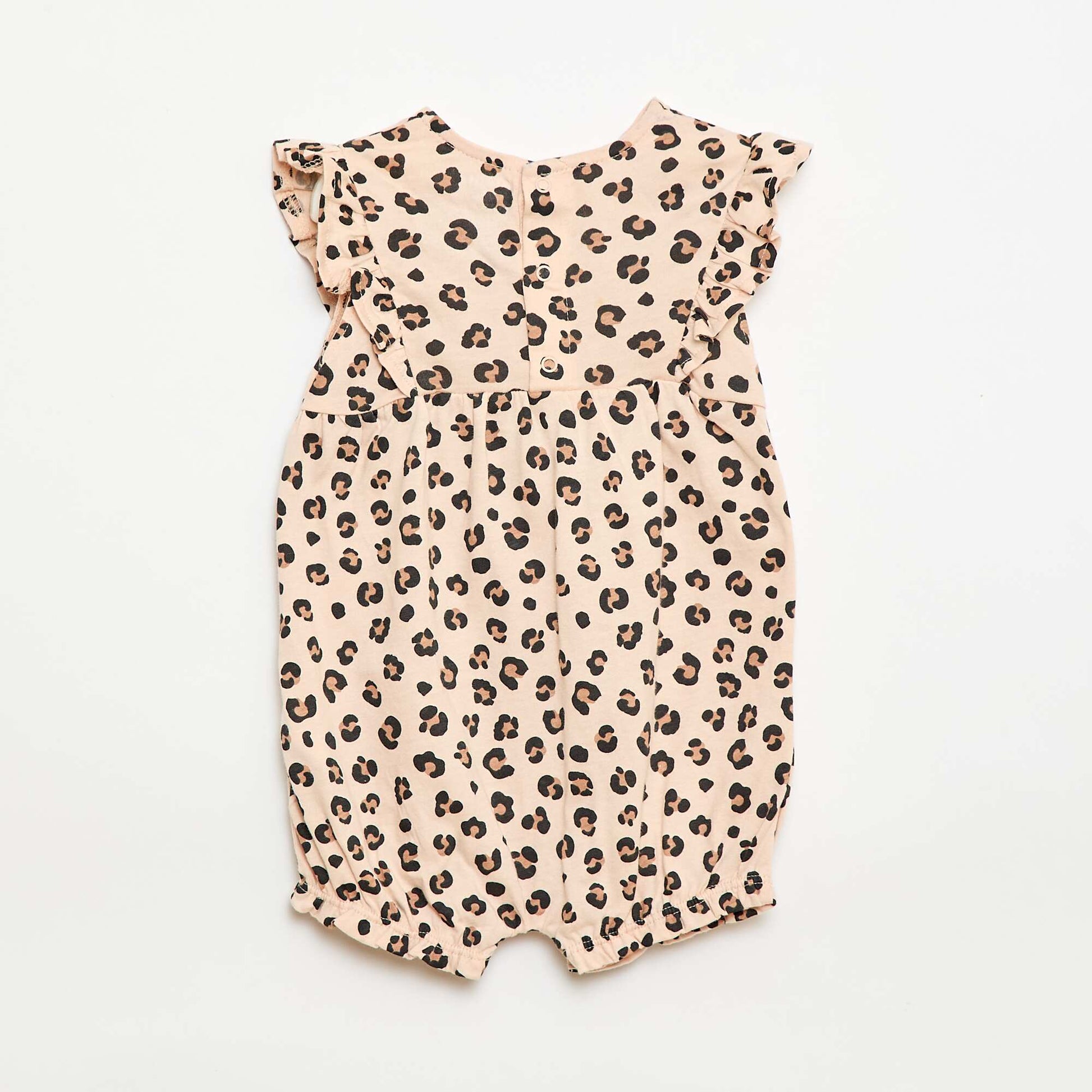 Barboteuse imprimée en jersey de coton BEIGE