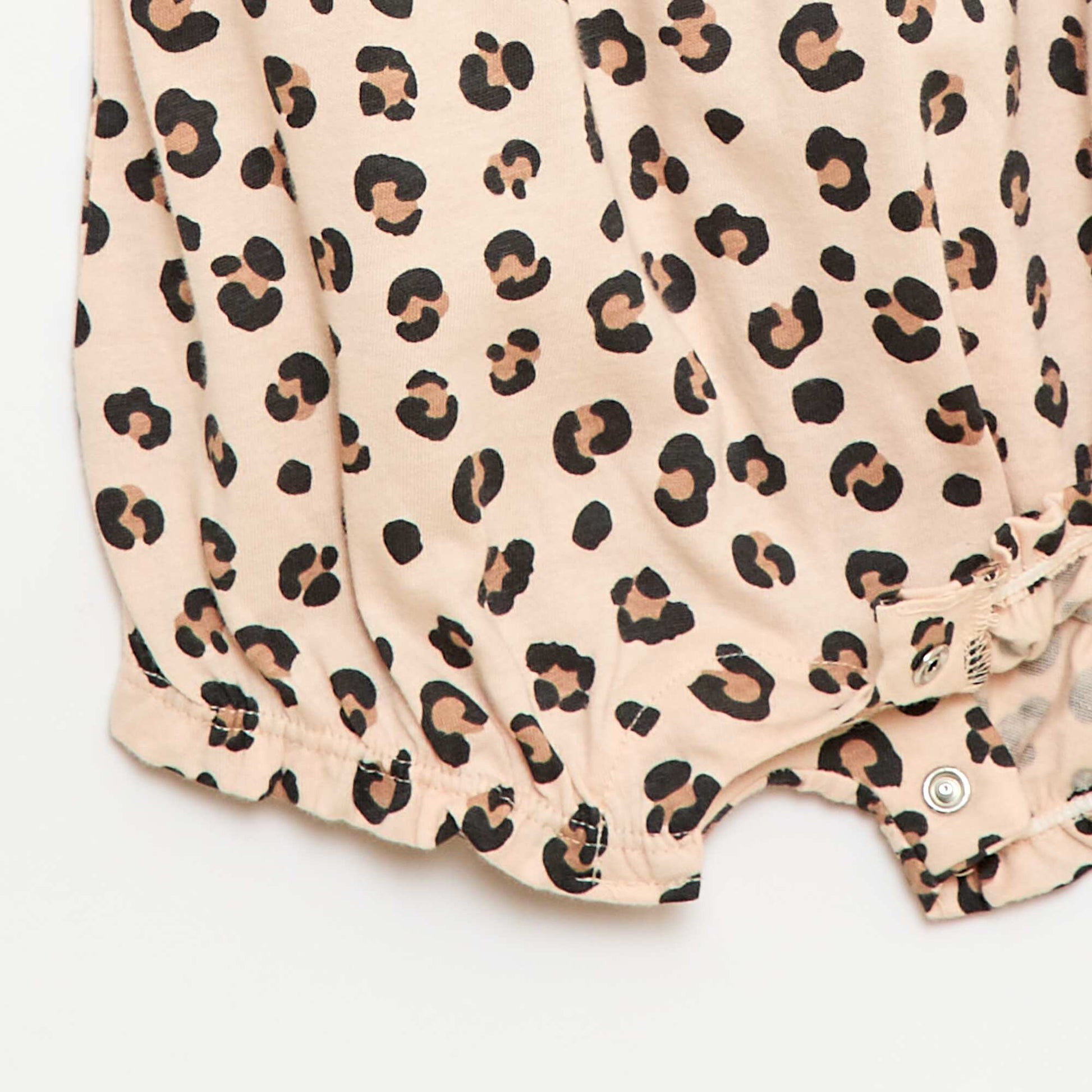Barboteuse imprimée en jersey de coton BEIGE