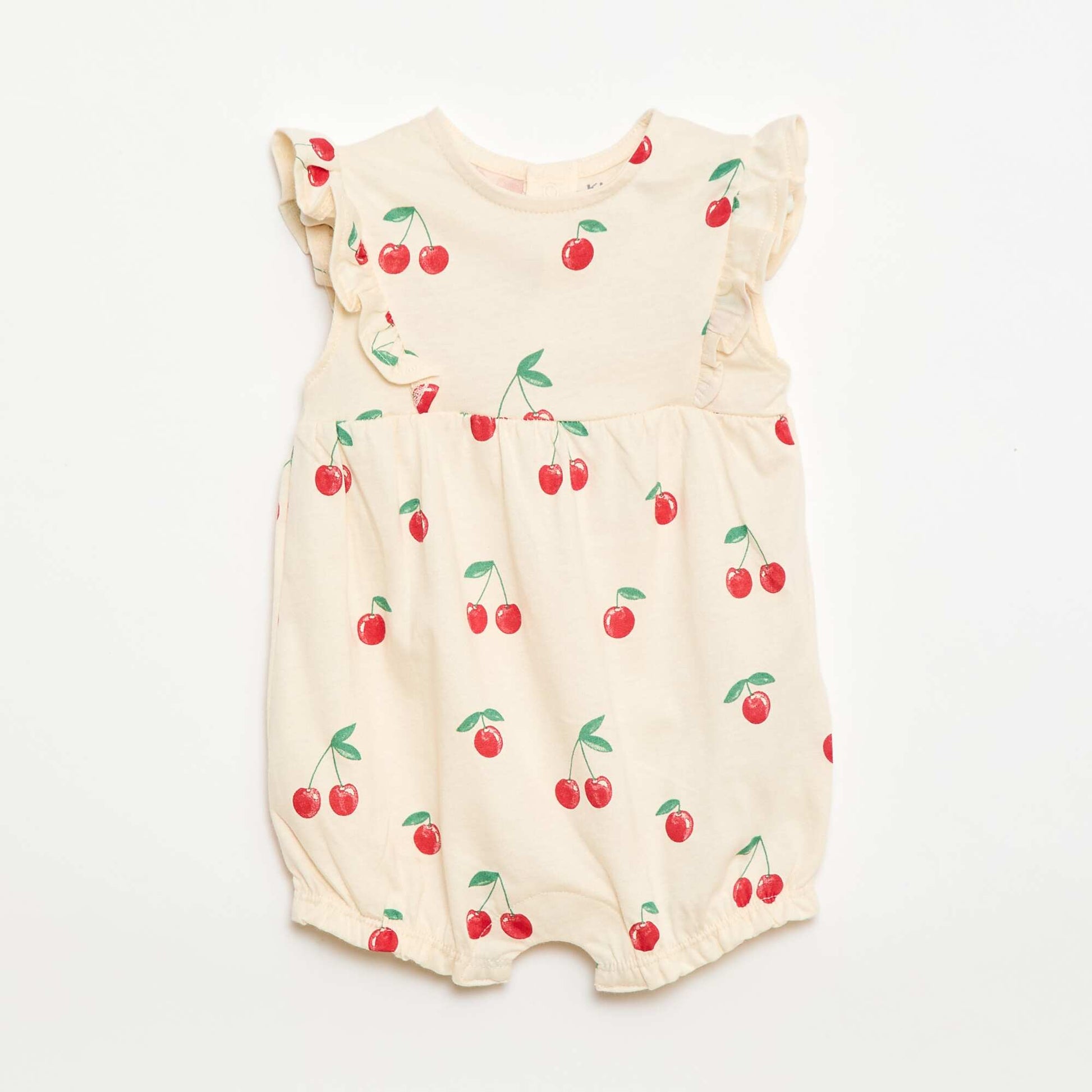 Barboteuse imprimée en jersey de coton BLANC