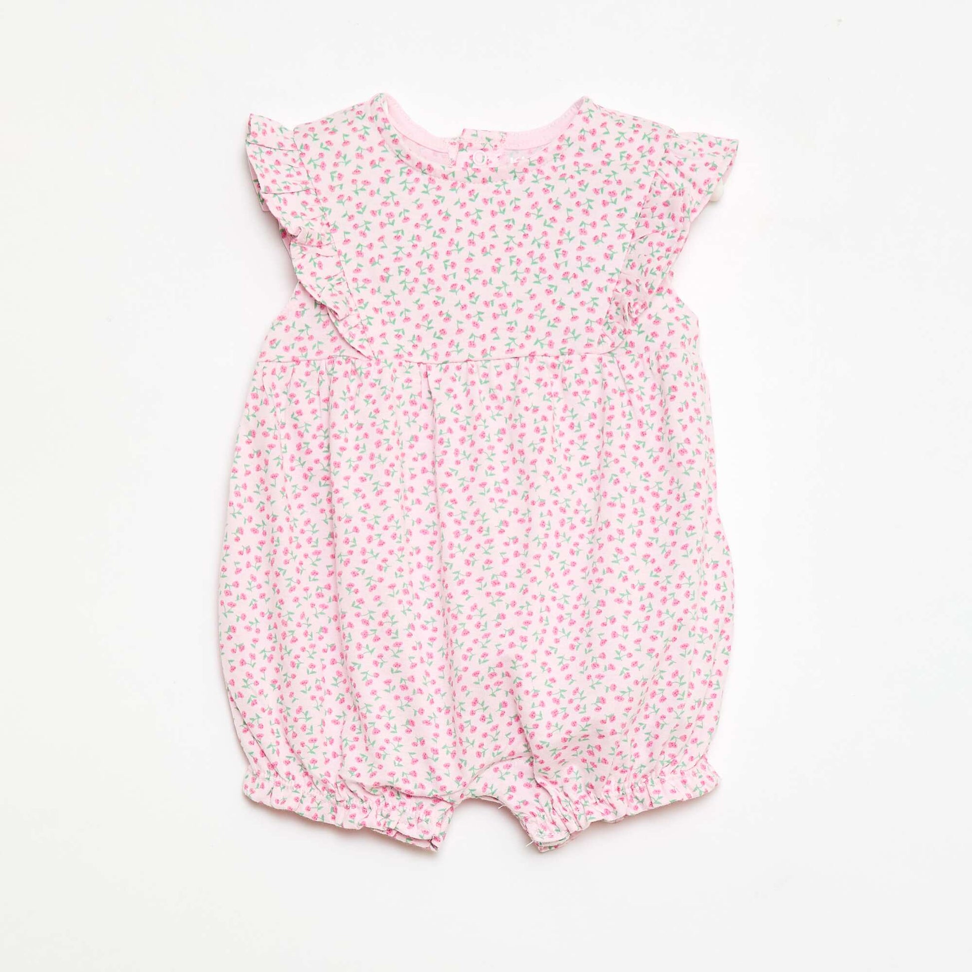 Barboteuse imprimée en jersey de coton ROSE