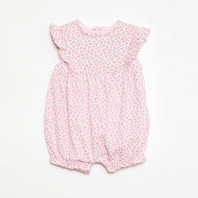 Barboteuse imprimée en jersey de coton ROSE