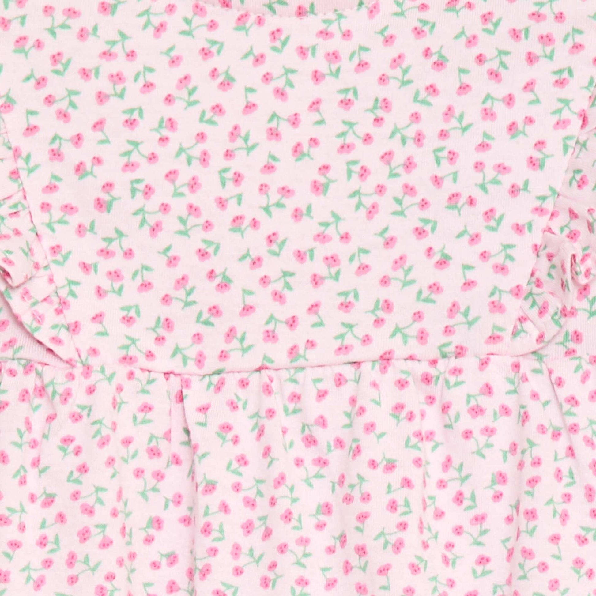 Barboteuse imprimée en jersey de coton ROSE