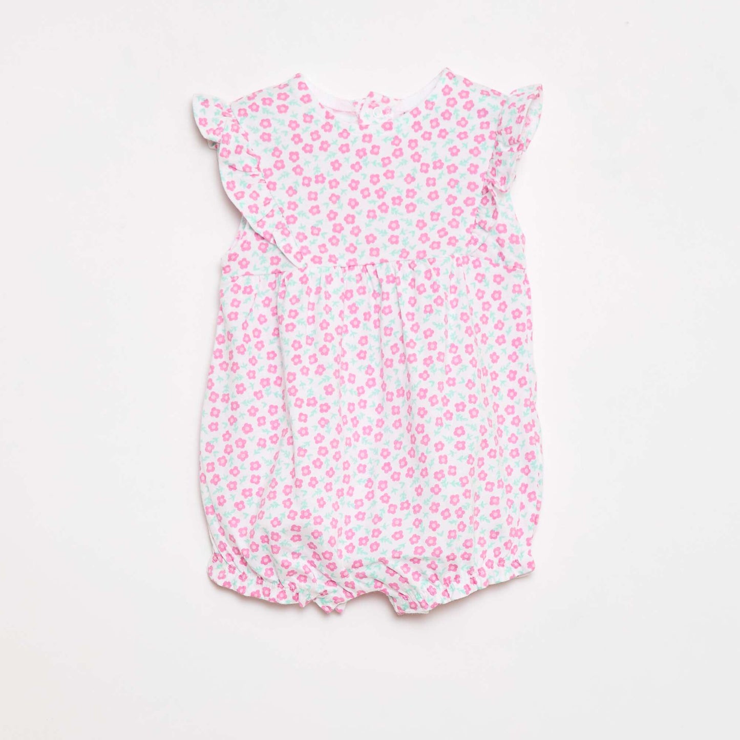 Barboteuse imprimée en jersey de coton ROSE