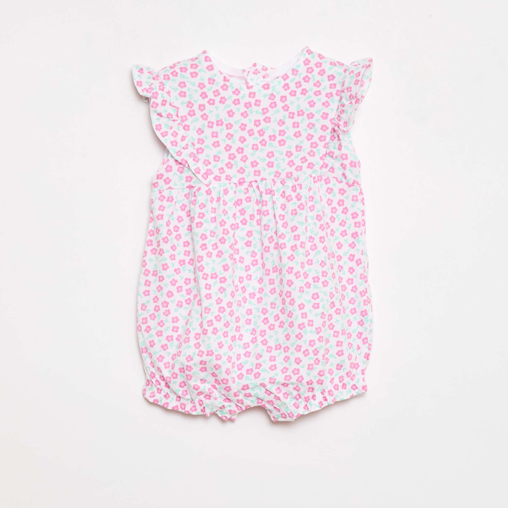 Barboteuse imprimée en jersey de coton ROSE