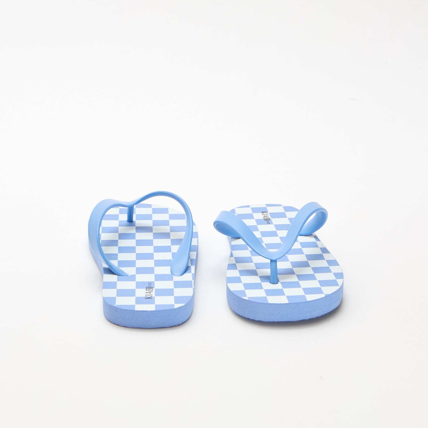 Tongs imprimé damier BLEU