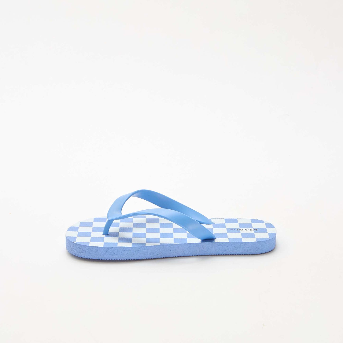 Tongs imprimé damier BLEU