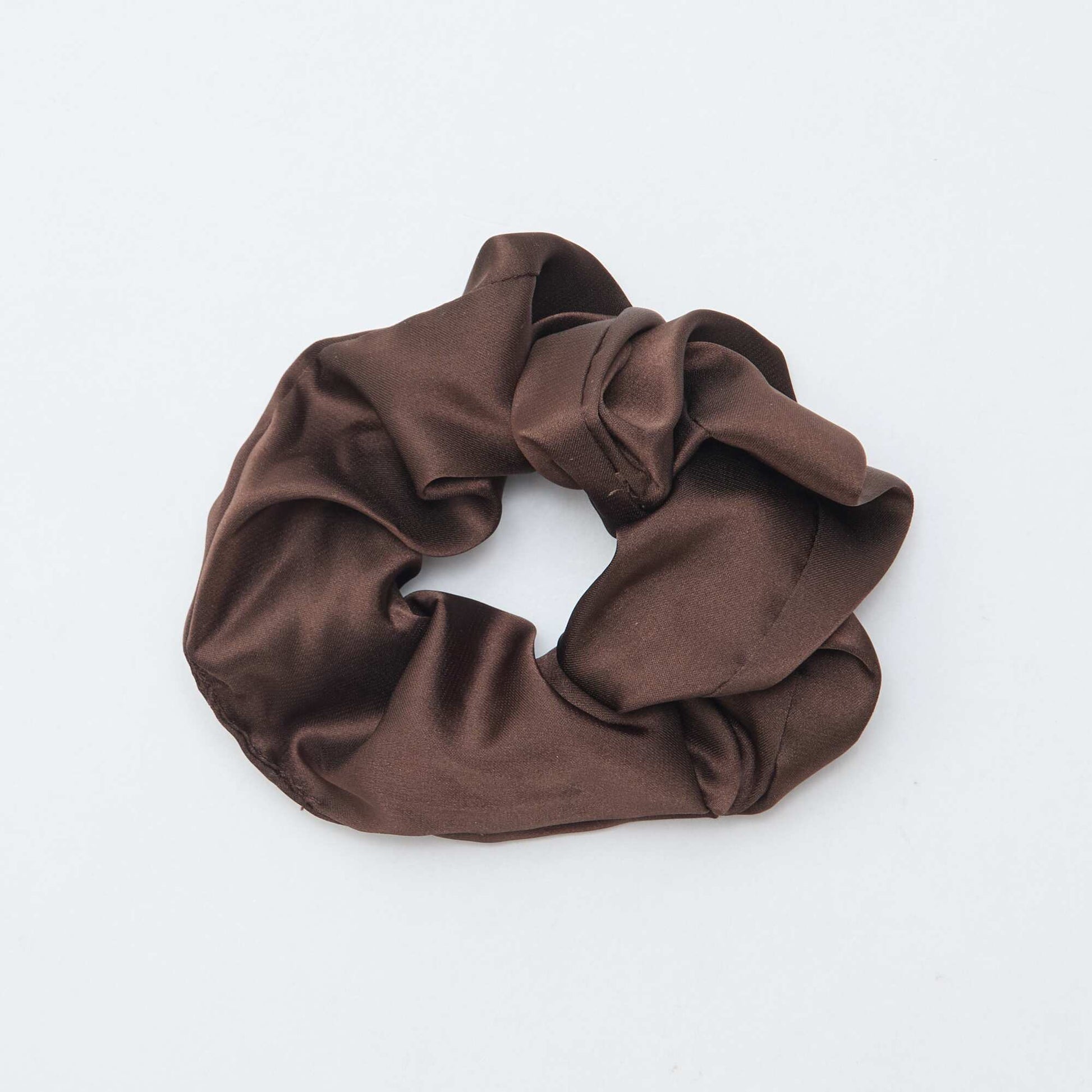 Lot de 2 chouchous satinés MARRON/LéOPARD