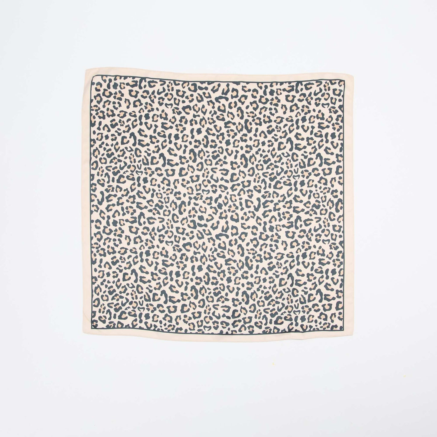 Foulard en satin fantaisie (65x65 cm) MARRON