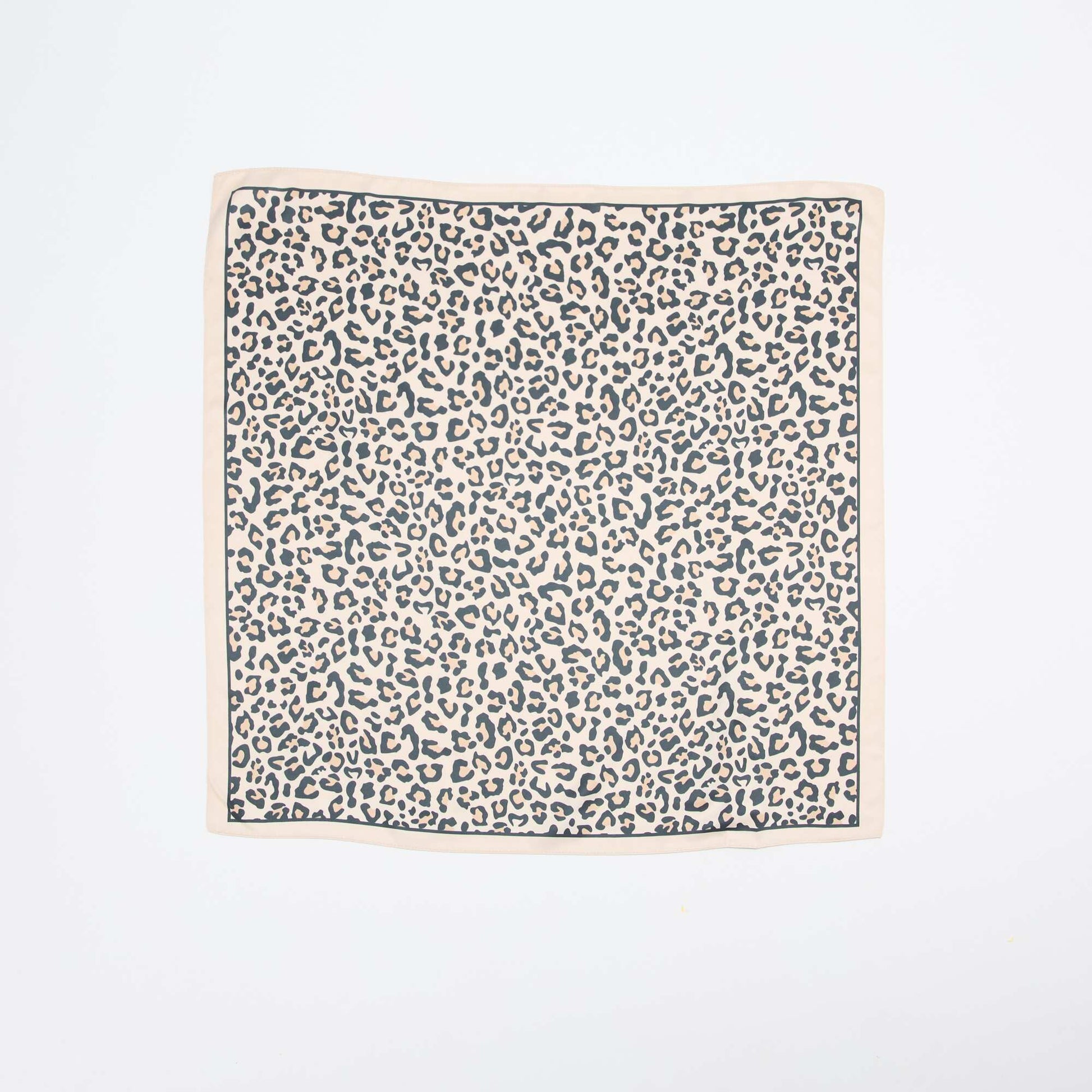 Foulard en satin fantaisie (65x65 cm) MARRON