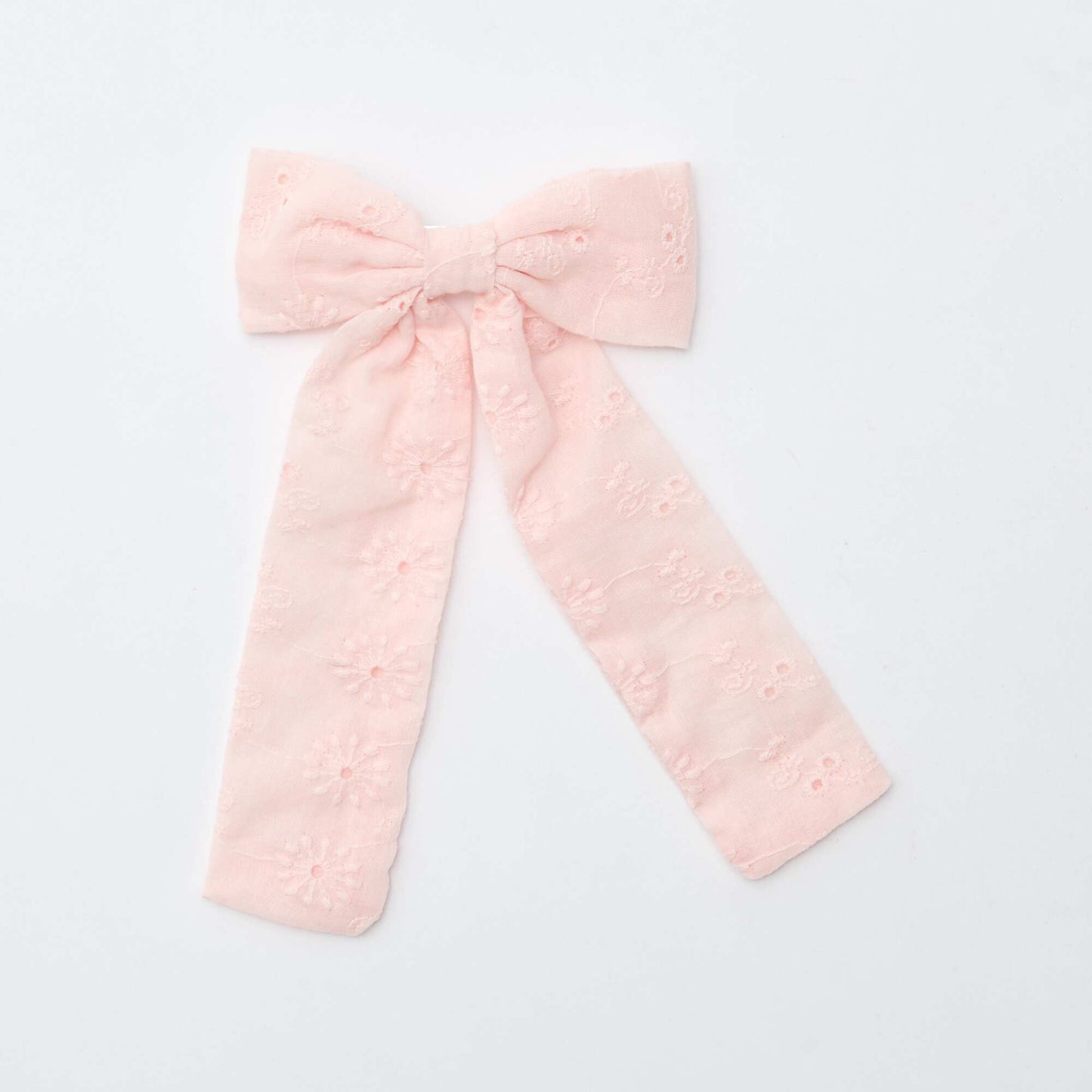 Lot de 3 pinces croco avec nœud fantaisie et ruban ROSE