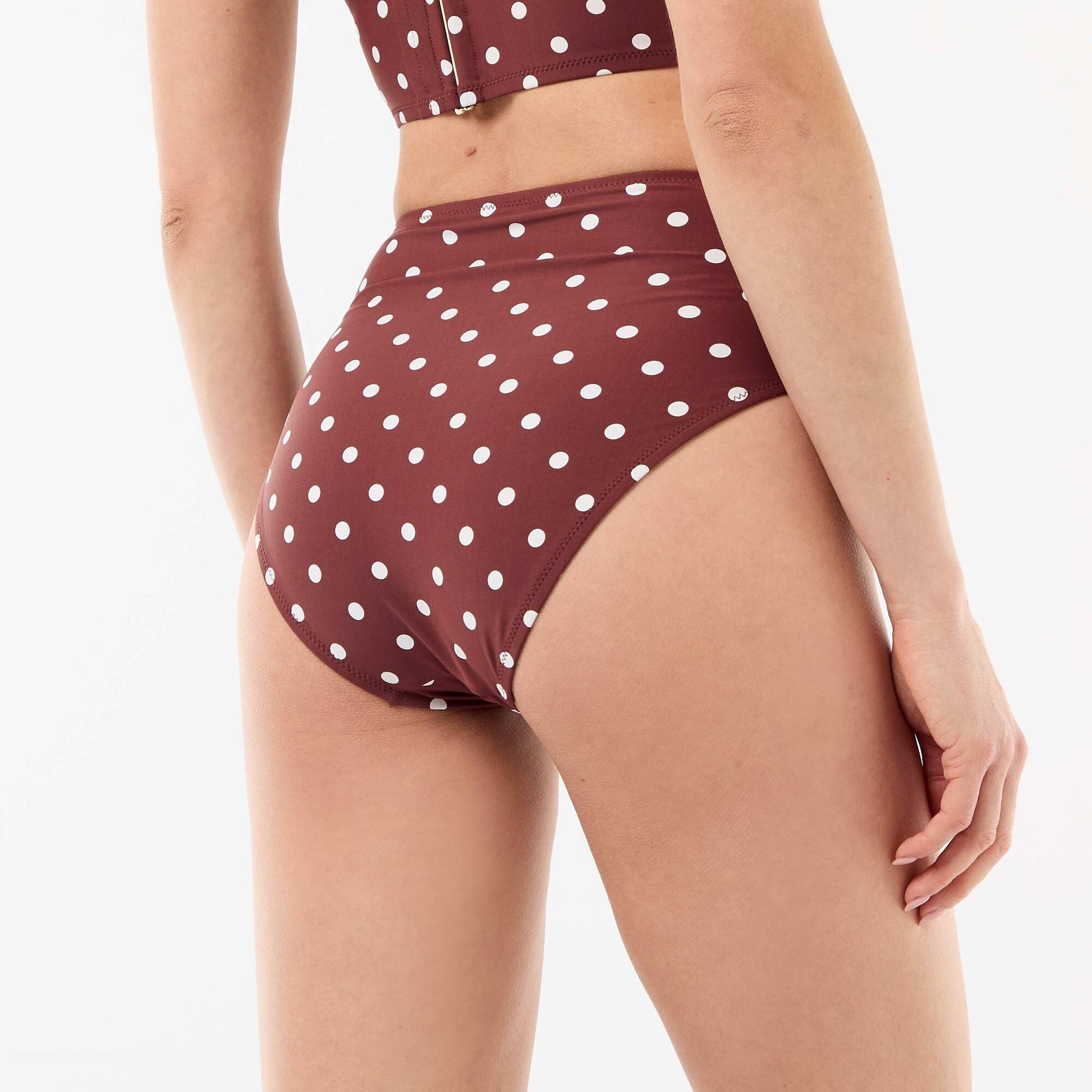 Culotte de bain shapewear taille haute MARRON