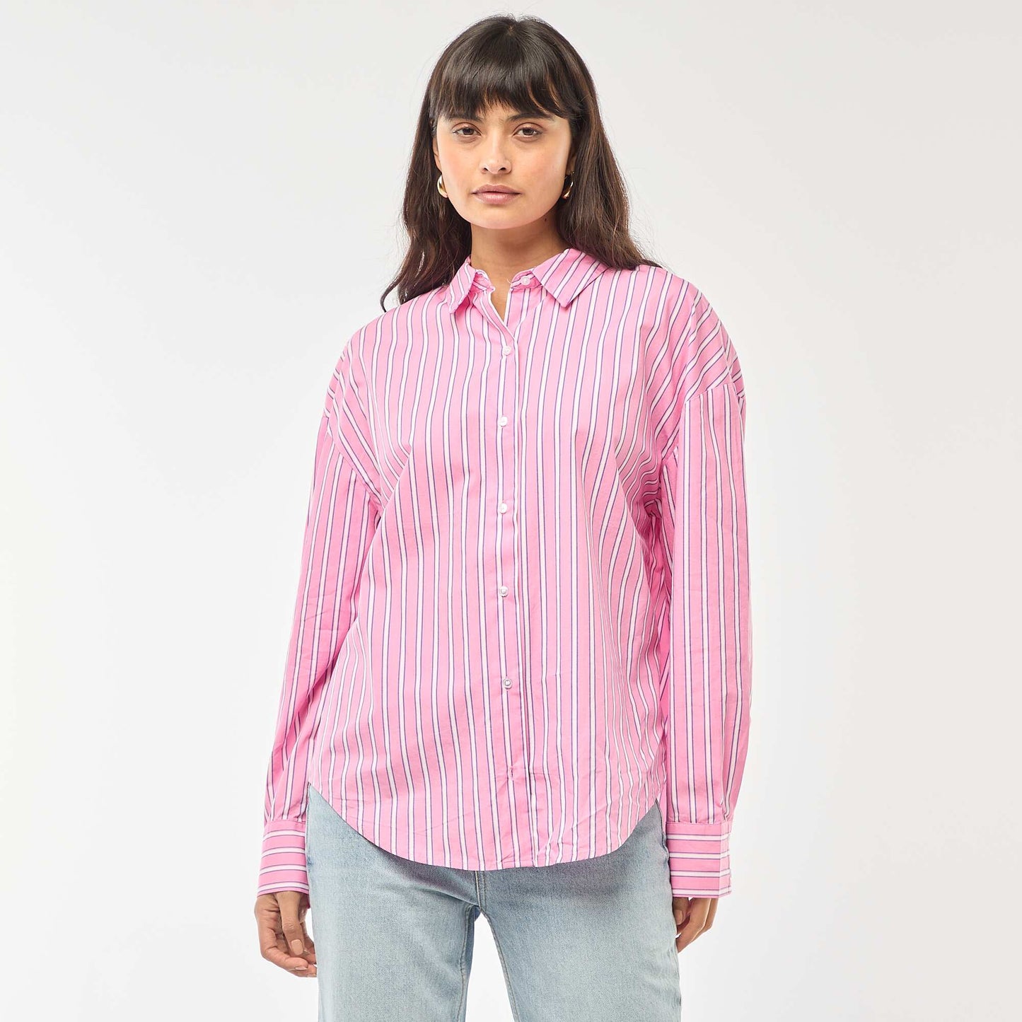 Chemise en popeline à manches longues ROSE