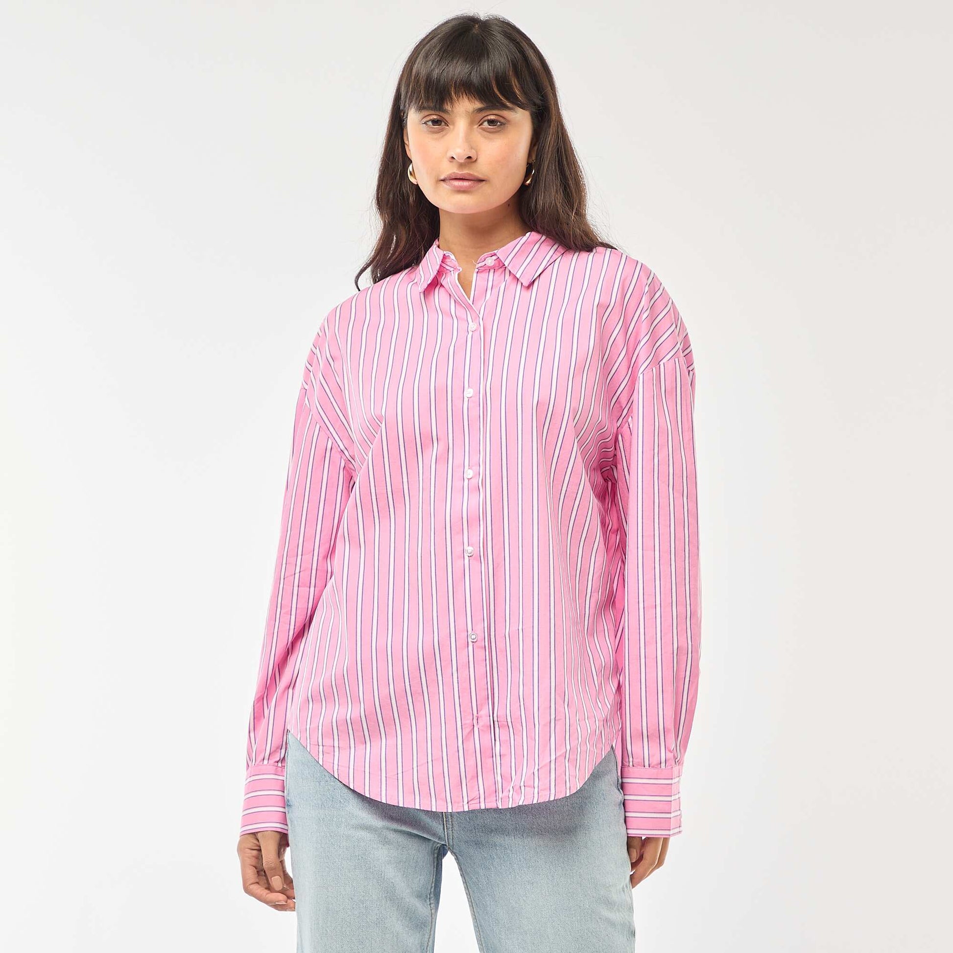 Chemise en popeline à manches longues ROSE