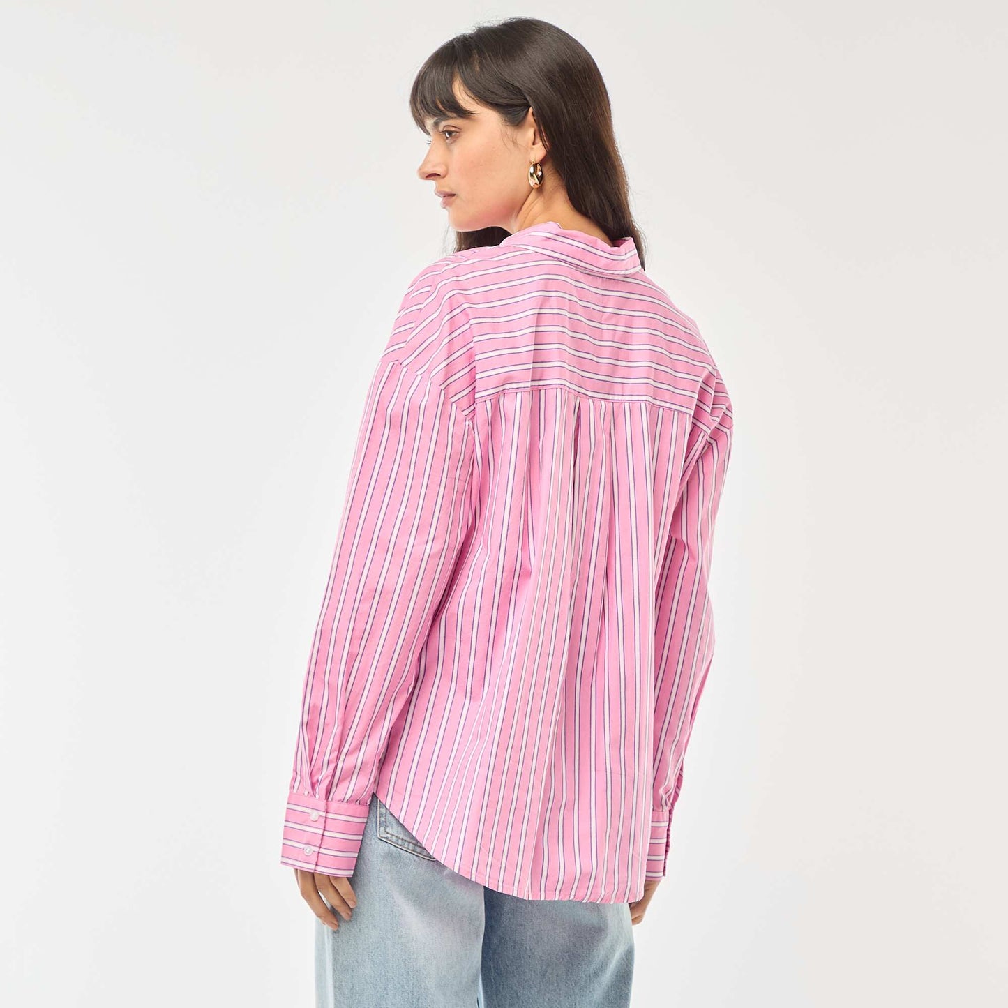 Chemise en popeline à manches longues ROSE